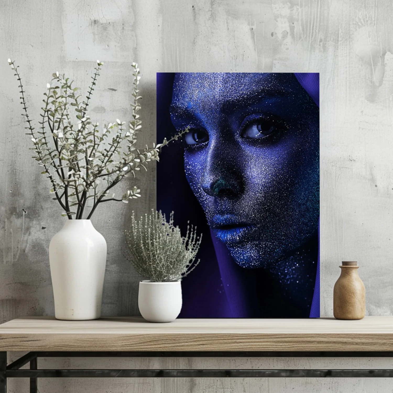Indigo Stardust Woman Aluminum Print - Image 2