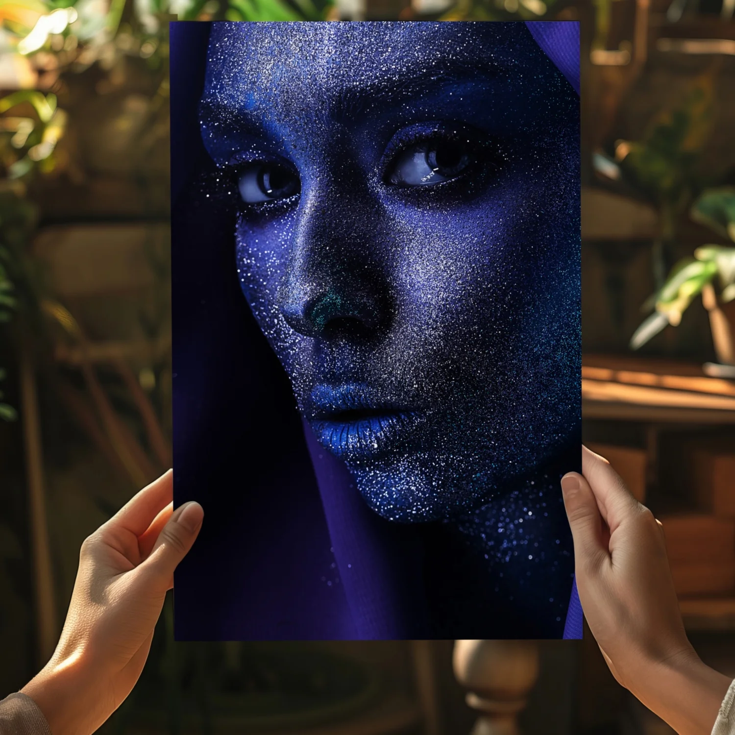 Indigo Stardust Woman Aluminum Print - Image 5