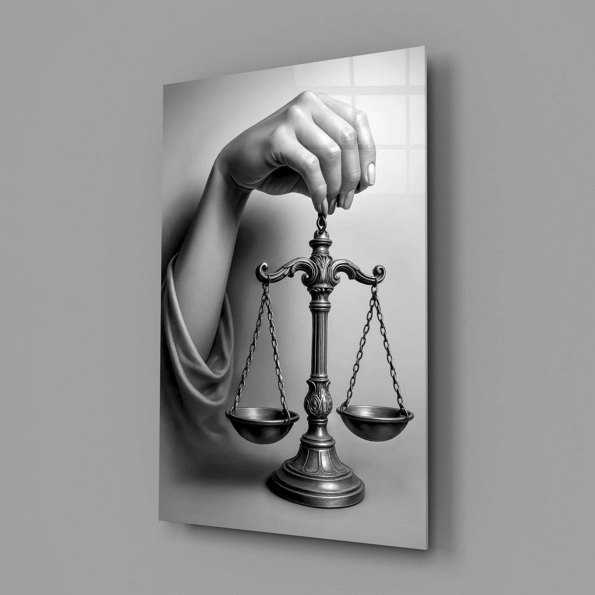 Justice Scale Hand Glass Wall Art - Image 2