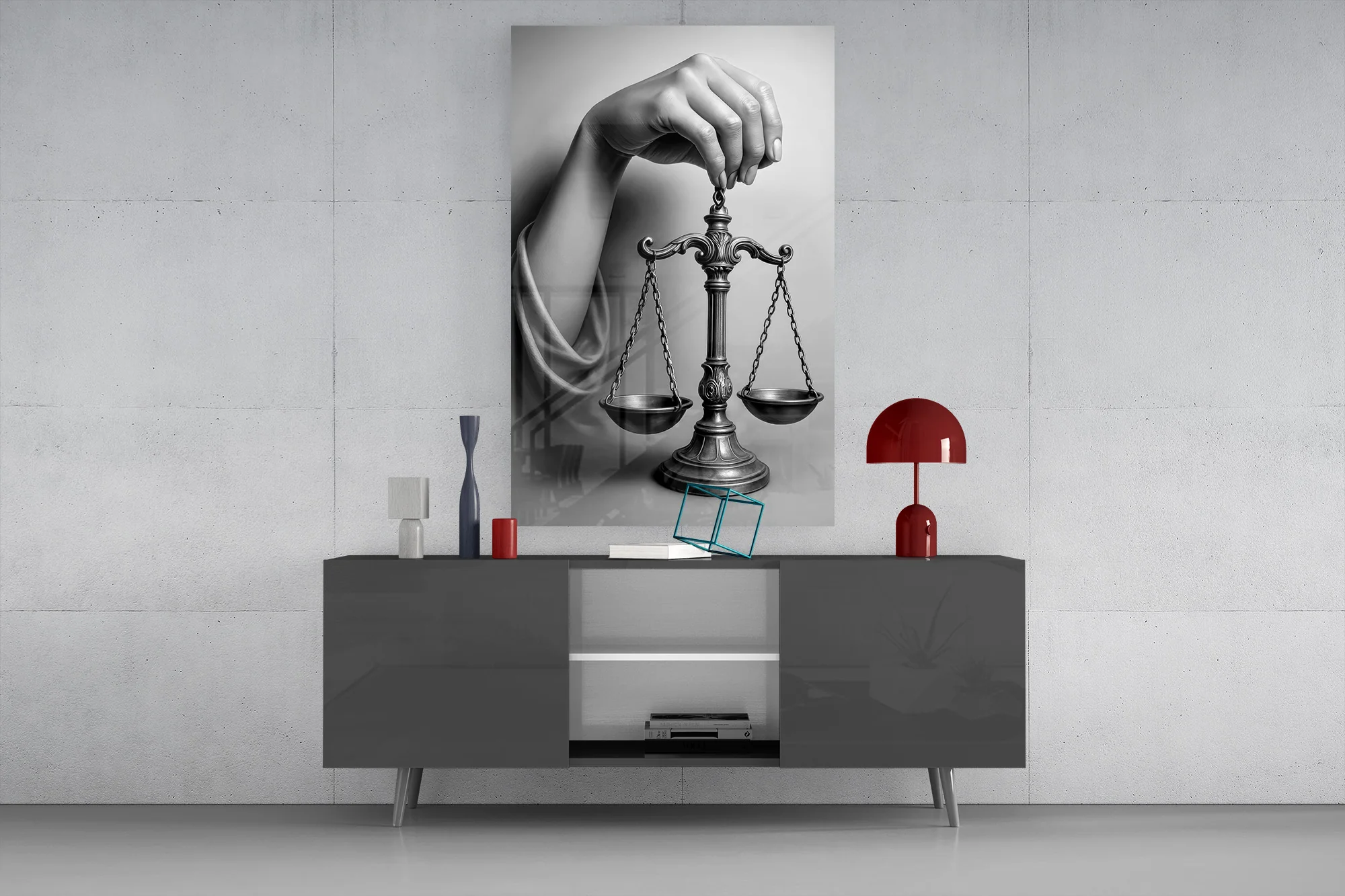 Justice Scale Hand Glass Wall Art - Image 8