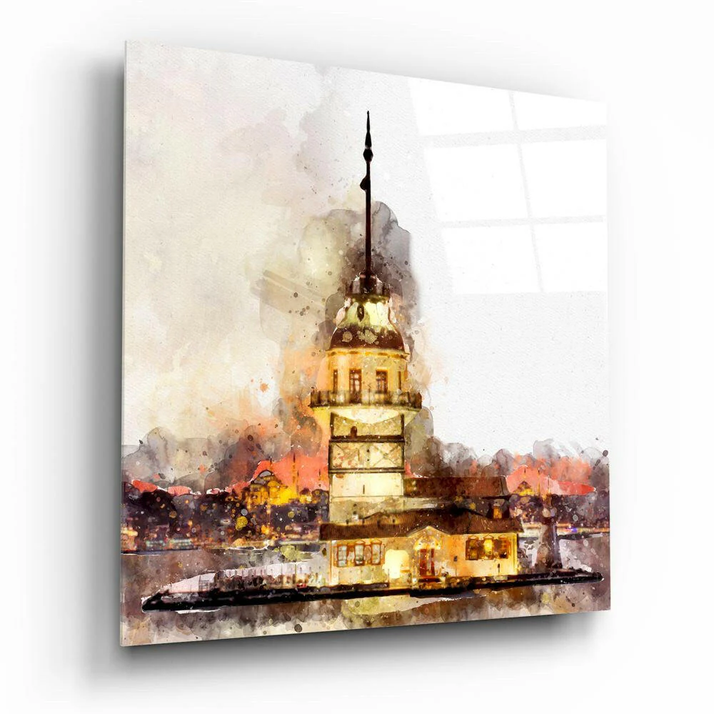 Maiden's Tower Glass Wall Art - Image 2