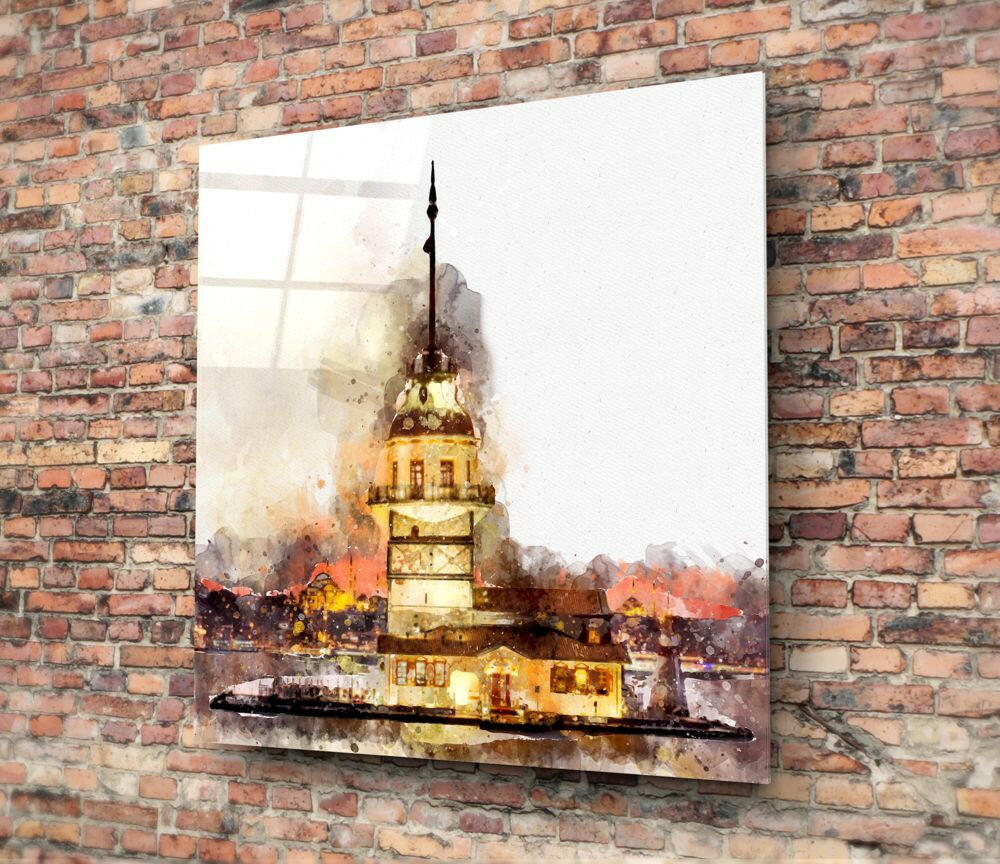 Maiden's Tower Glass Wall Art - Image 3