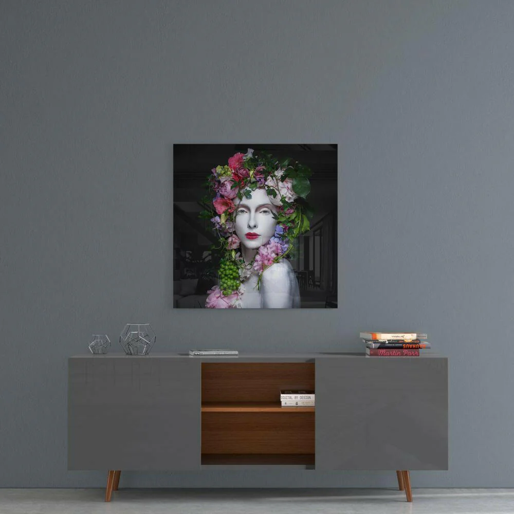 Woman Portrait 2 Glass Wall Art - Image 4