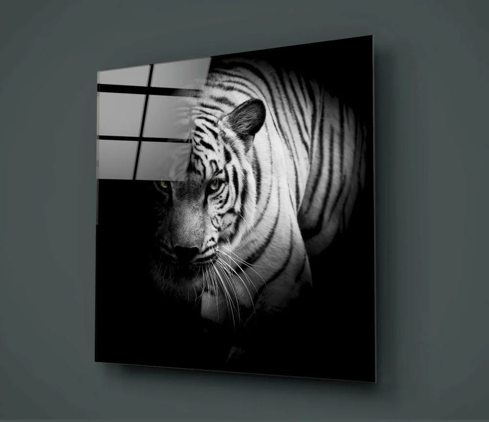 White Tiger Glass Wall Art - Image 2