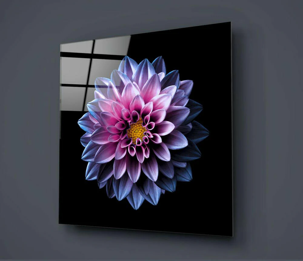 Purple Flower Glass Wall Art - Image 2