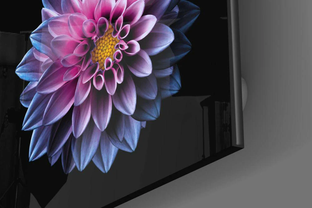 Purple Flower Glass Wall Art - Image 3