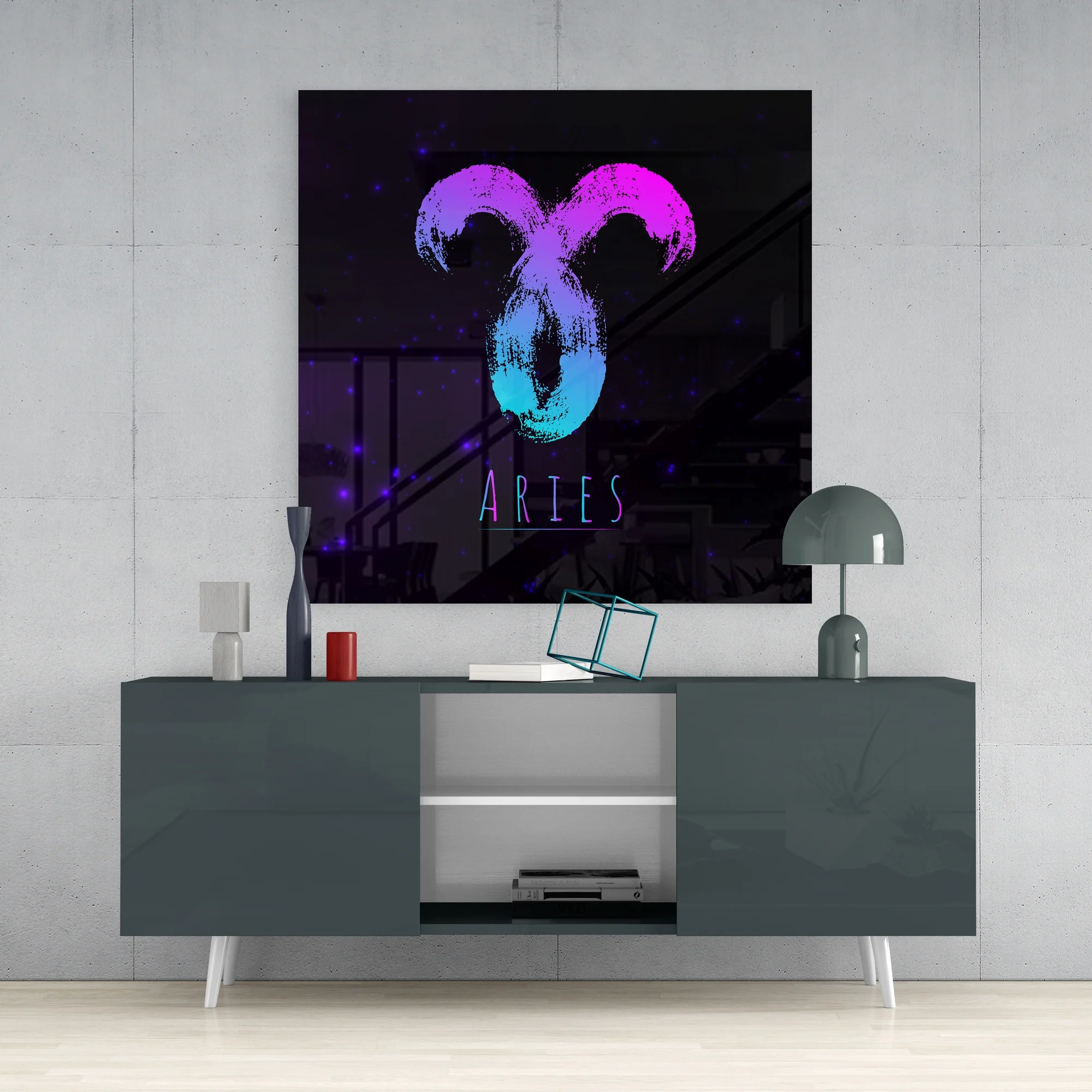 Horoscopes - Aries Glass Wall Art - Image 4
