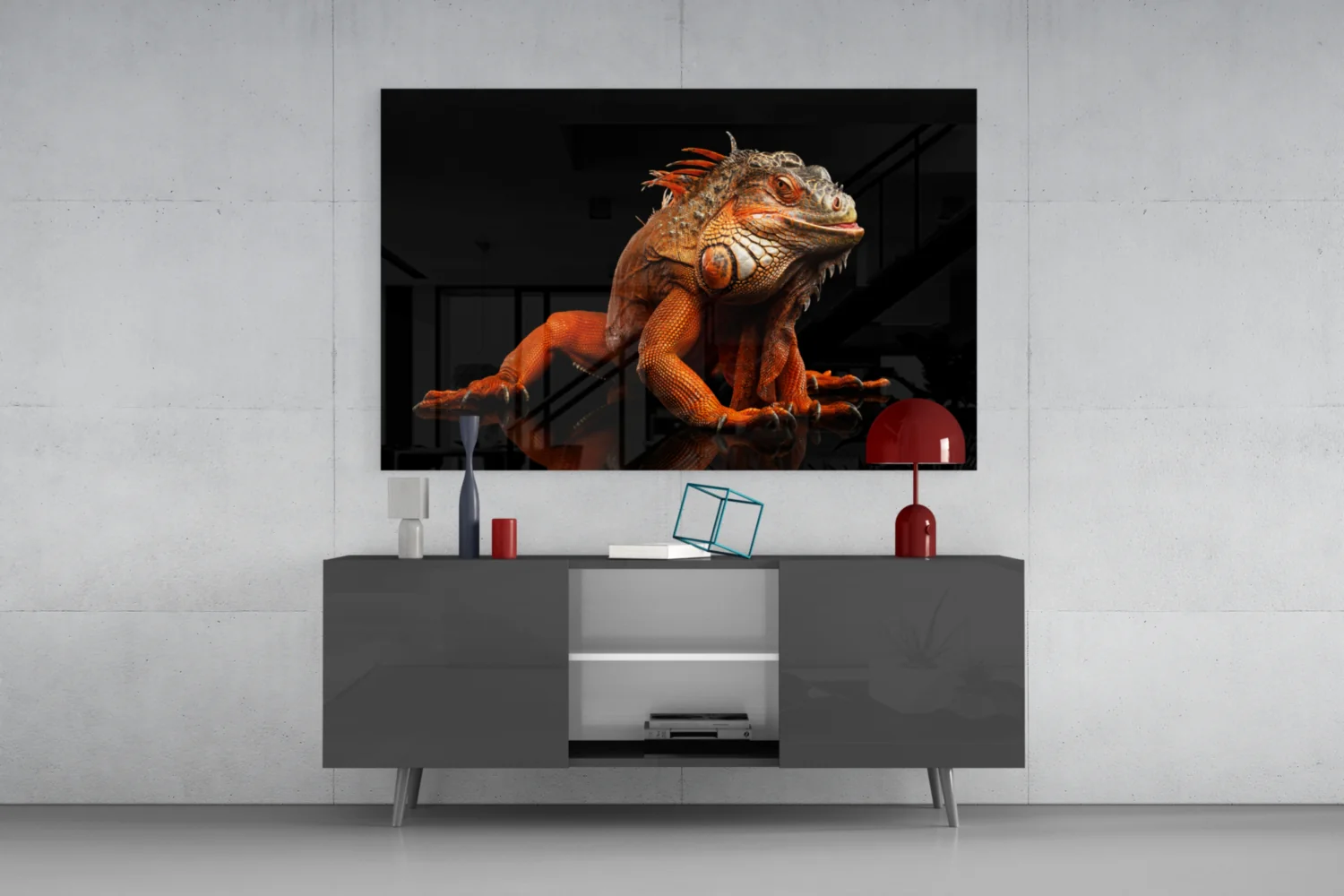 Komodo Dragon Glass Wall Art - Image 8