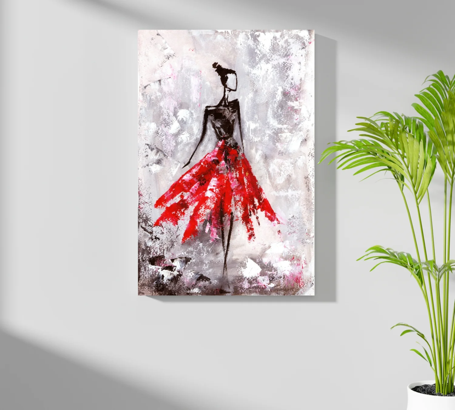 Lady in Red Dress Aluminum Print - Image 7