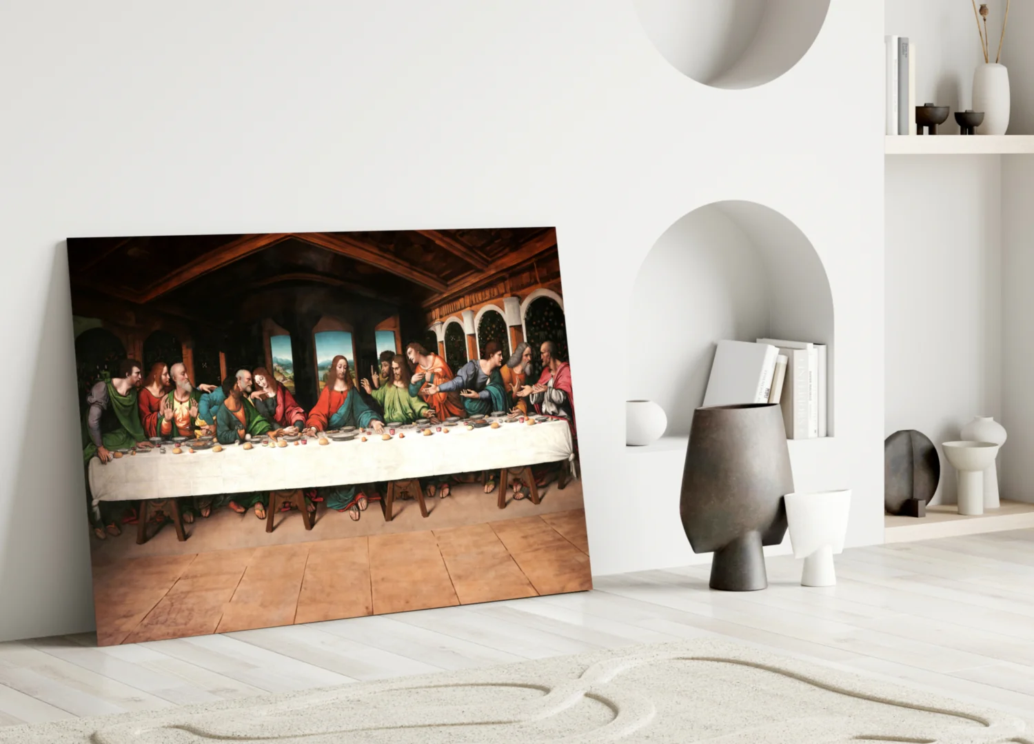 Last Supper Remastered Glass Wall Art - Image 3