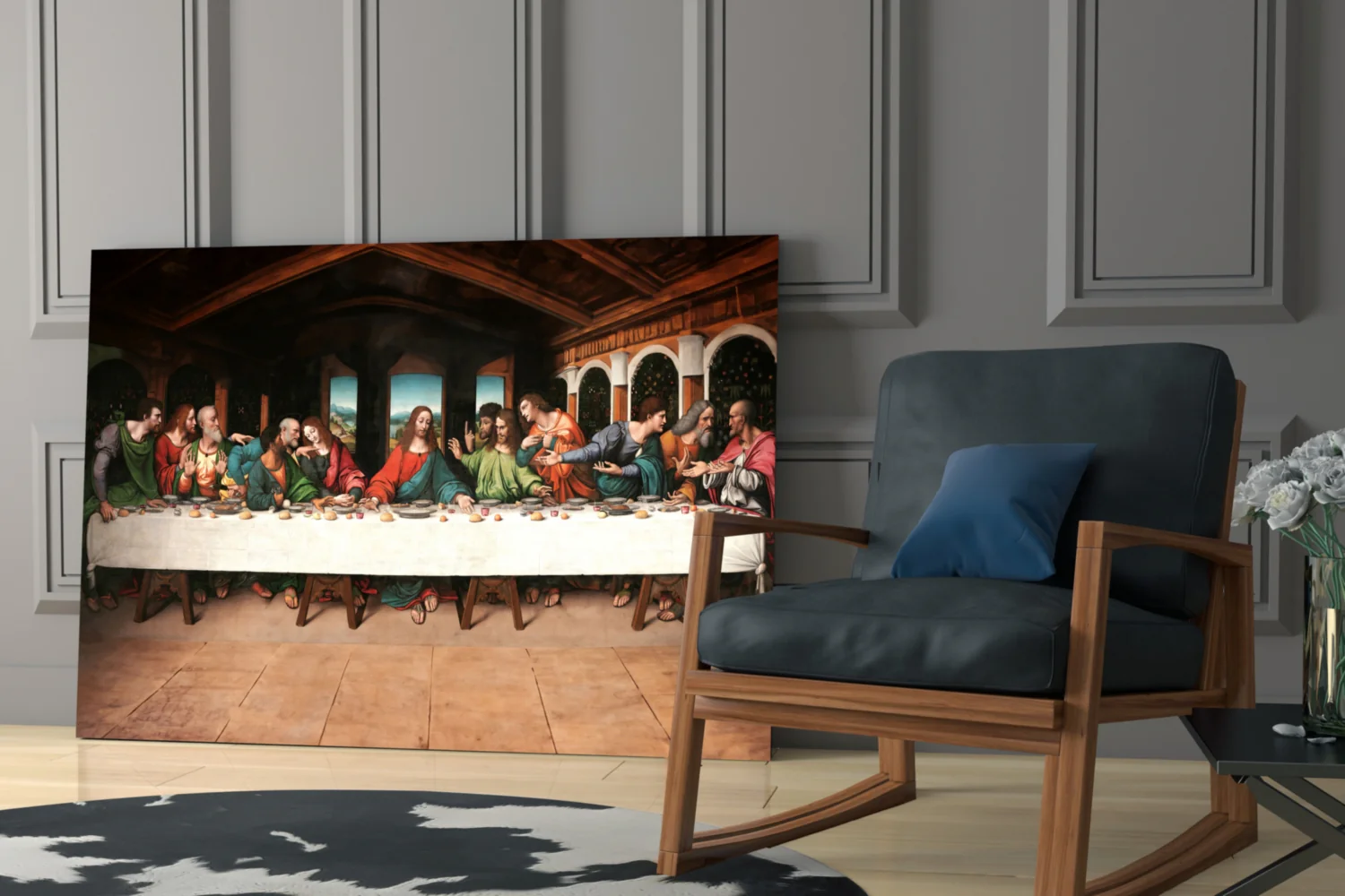 Last Supper Remastered Glass Wall Art - Image 6