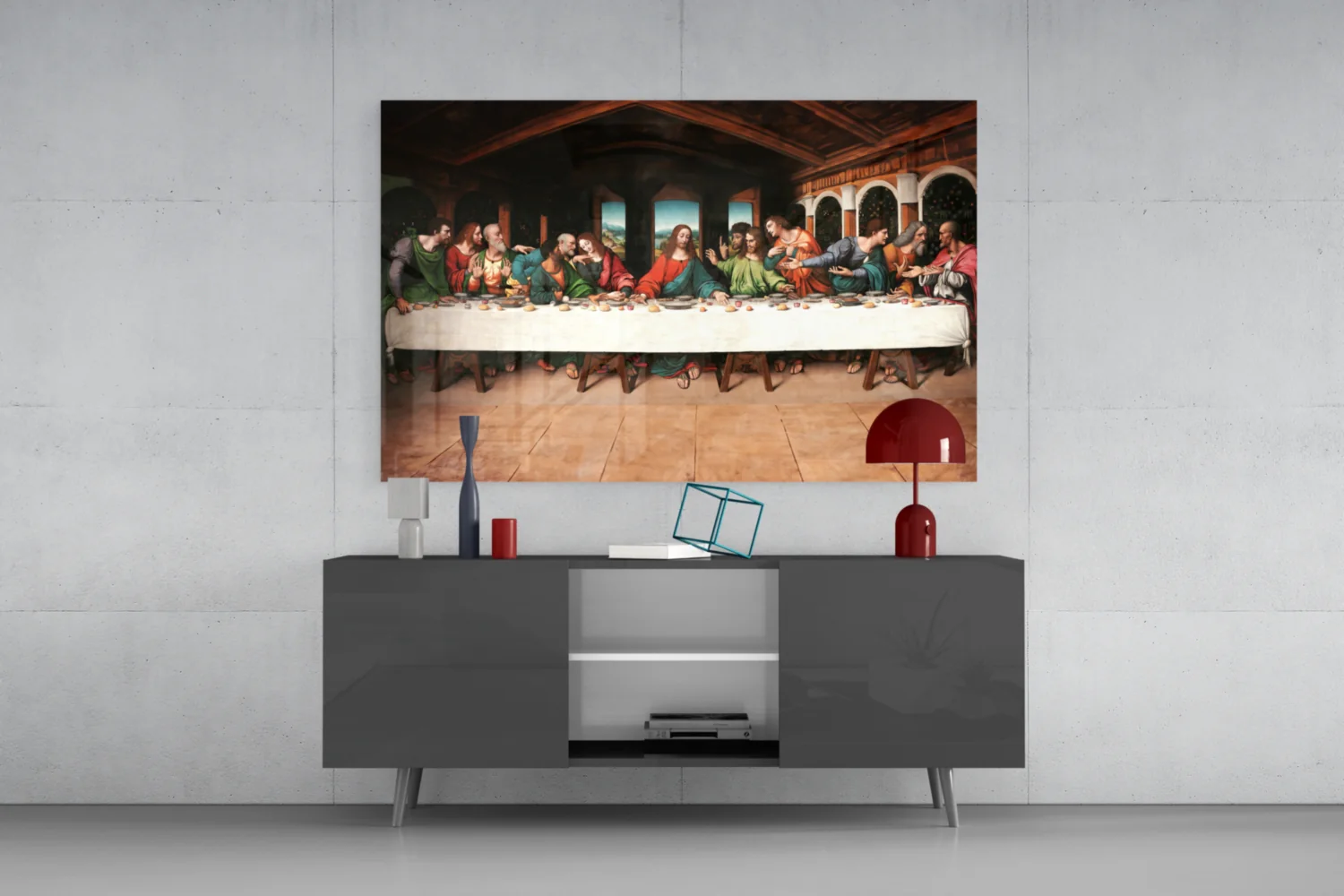 Last Supper Remastered Glass Wall Art - Image 8