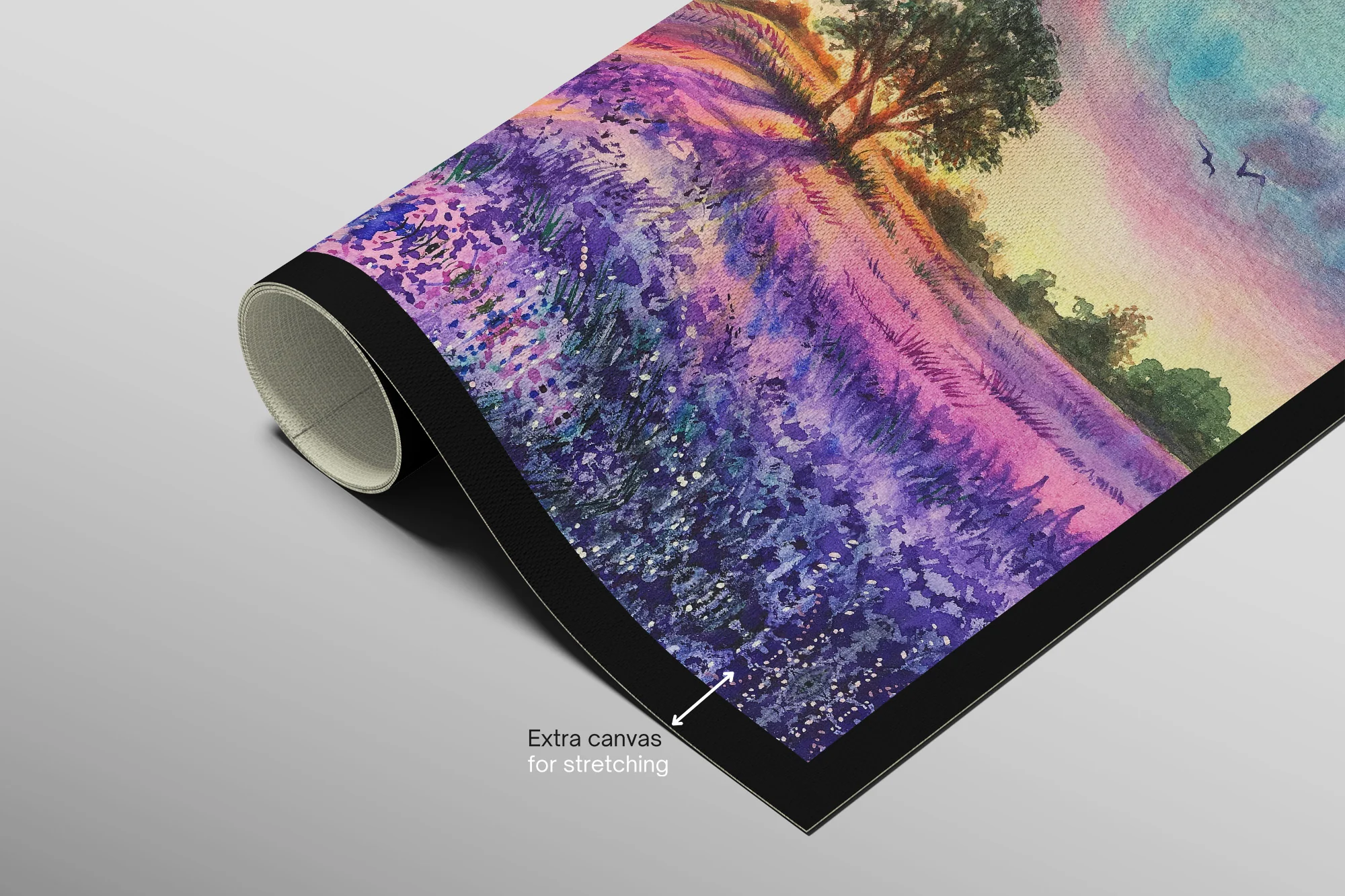 Lavender Sunset Tree — 3D Haptic Embossed High-Gloss Luxury Wall Art - Image 10