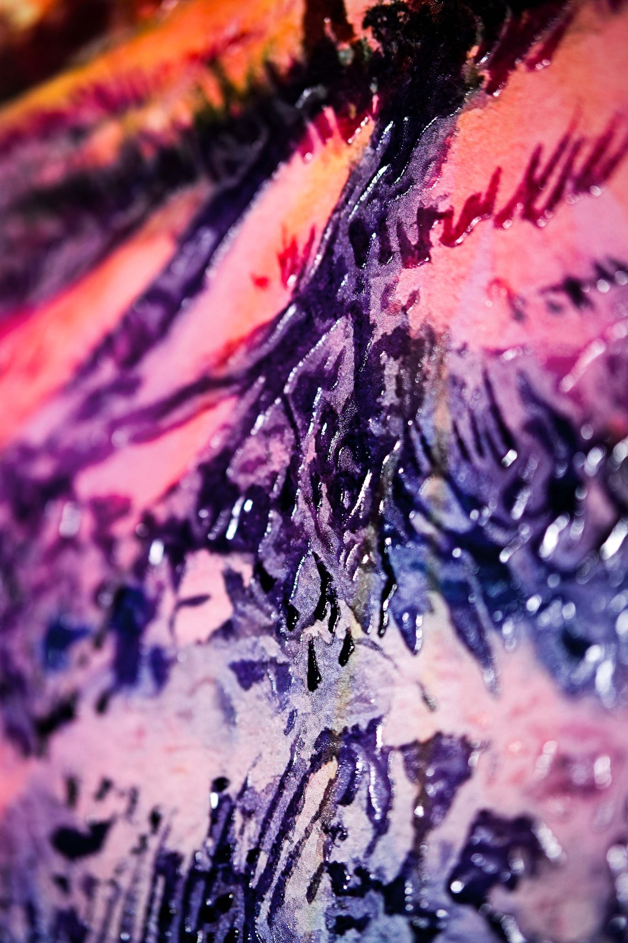 Lavender Sunset Tree — 3D Haptic Embossed High-Gloss Luxury Wall Art - Image 3