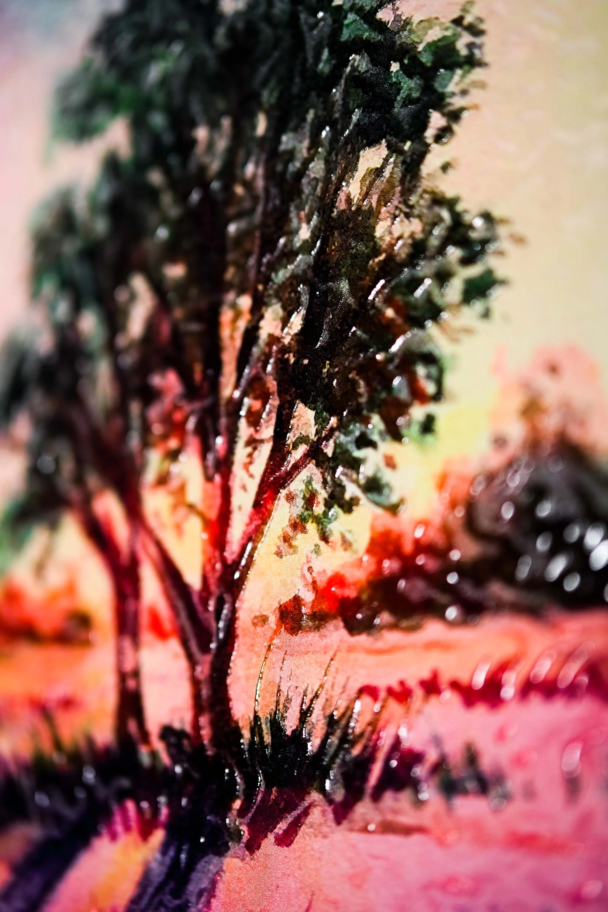 Lavender Sunset Tree — 3D Haptic Embossed High-Gloss Luxury Wall Art - Image 4