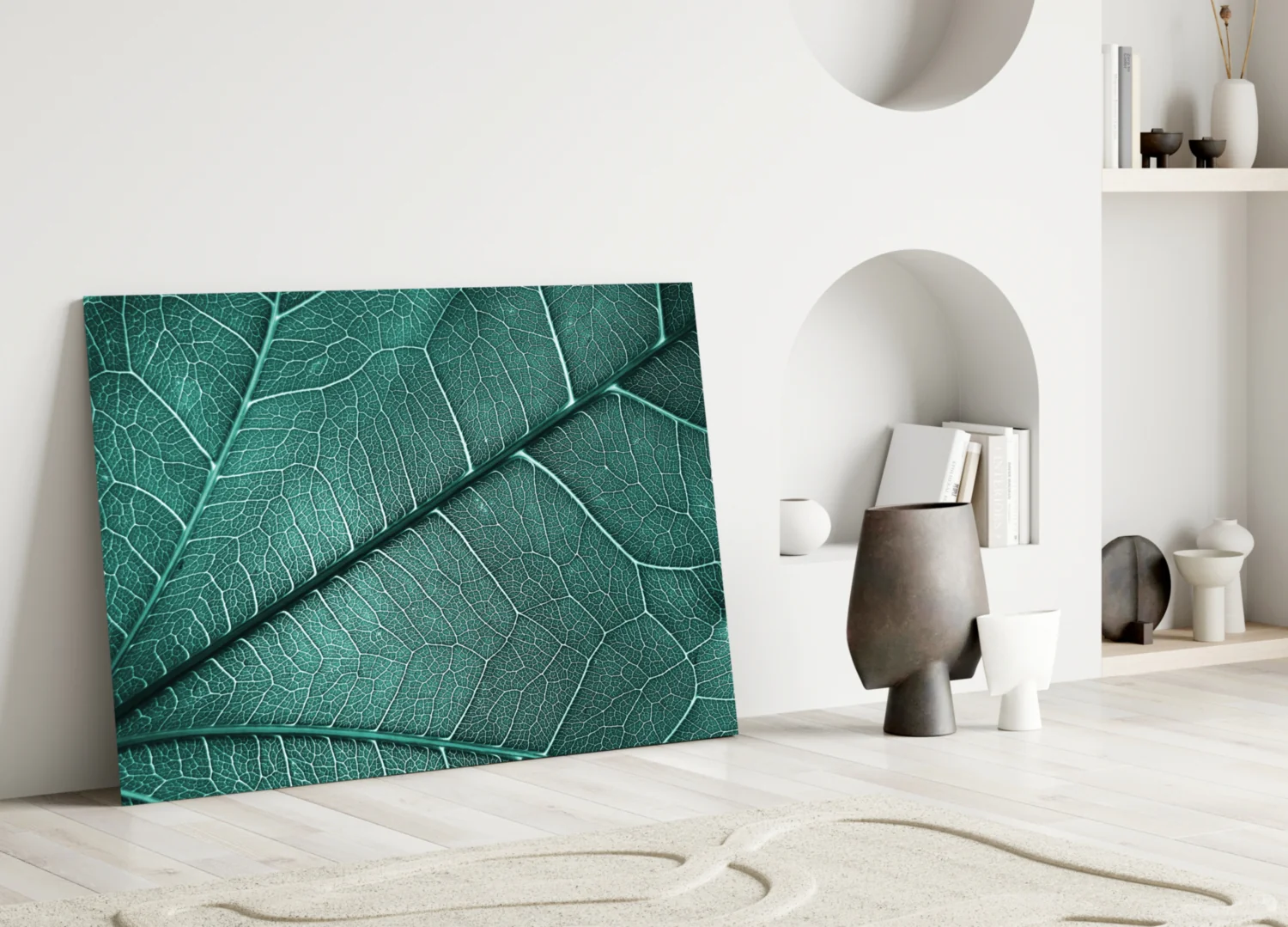 Leaf Texture Glass Wall Art - Image 3
