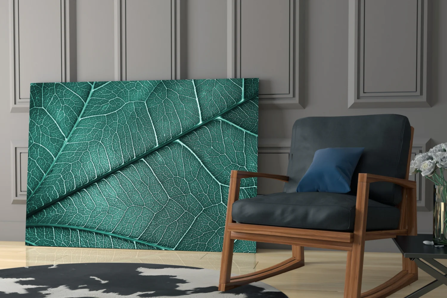 Leaf Texture Glass Wall Art - Image 6