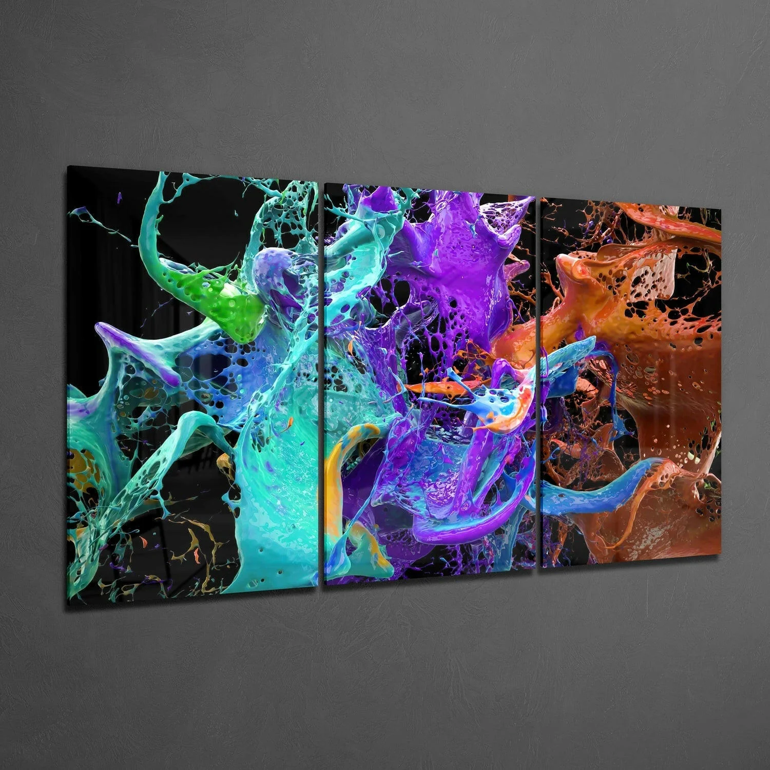 Leap Of Colors Glass Wall Art - Image 2
