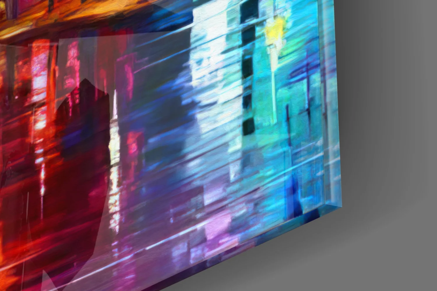 Lighted Street Glass Wall Art - Image 7