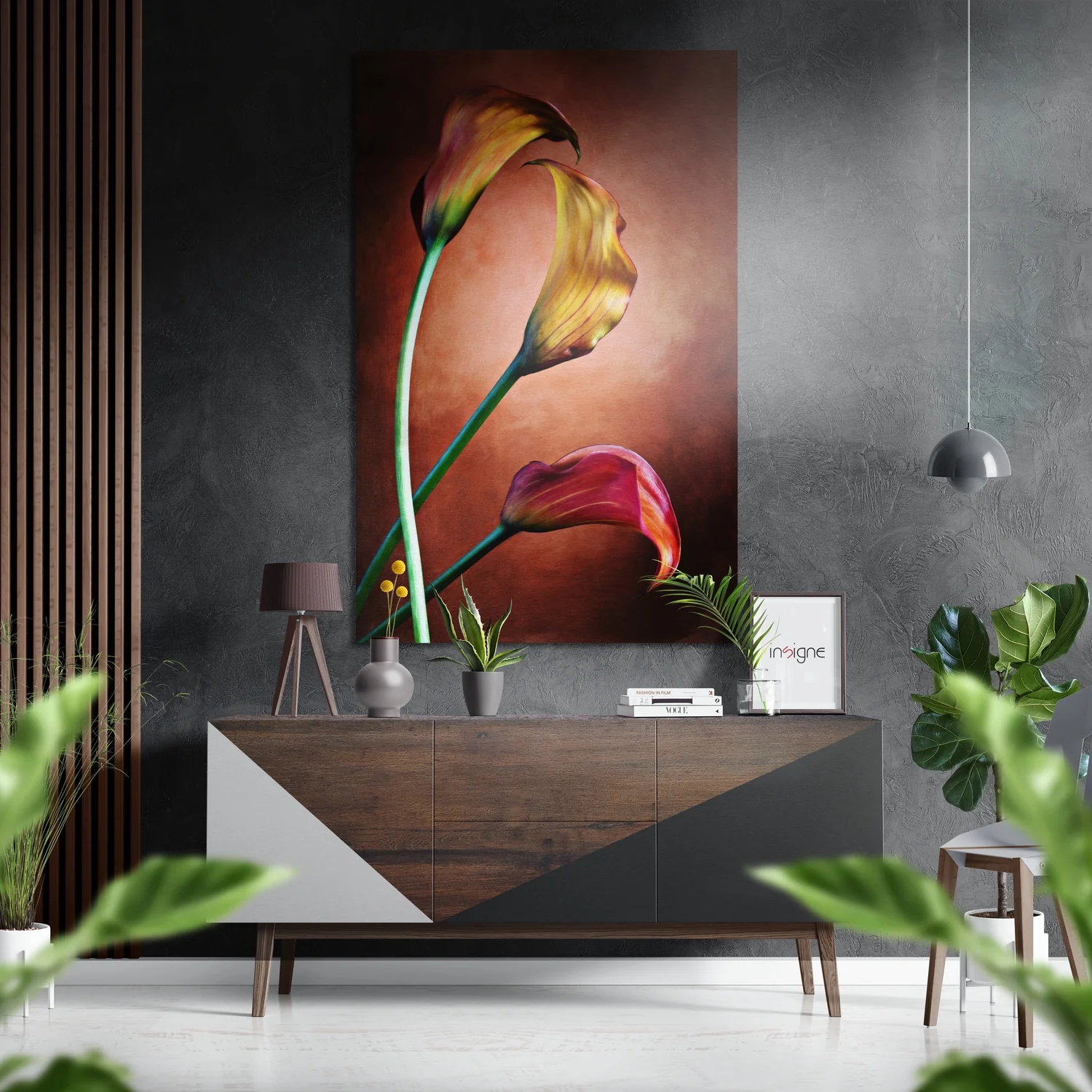 Lilly Brushed Aluminium Dibond Wall Art