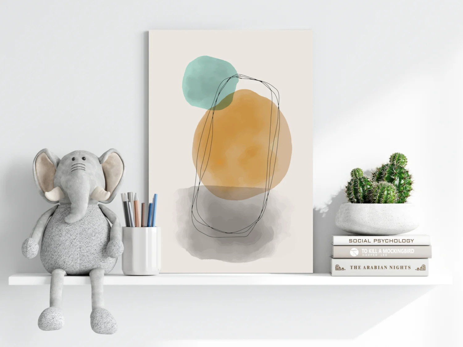 Line Art Modern Shape V8 Aluminum Print - Image 6
