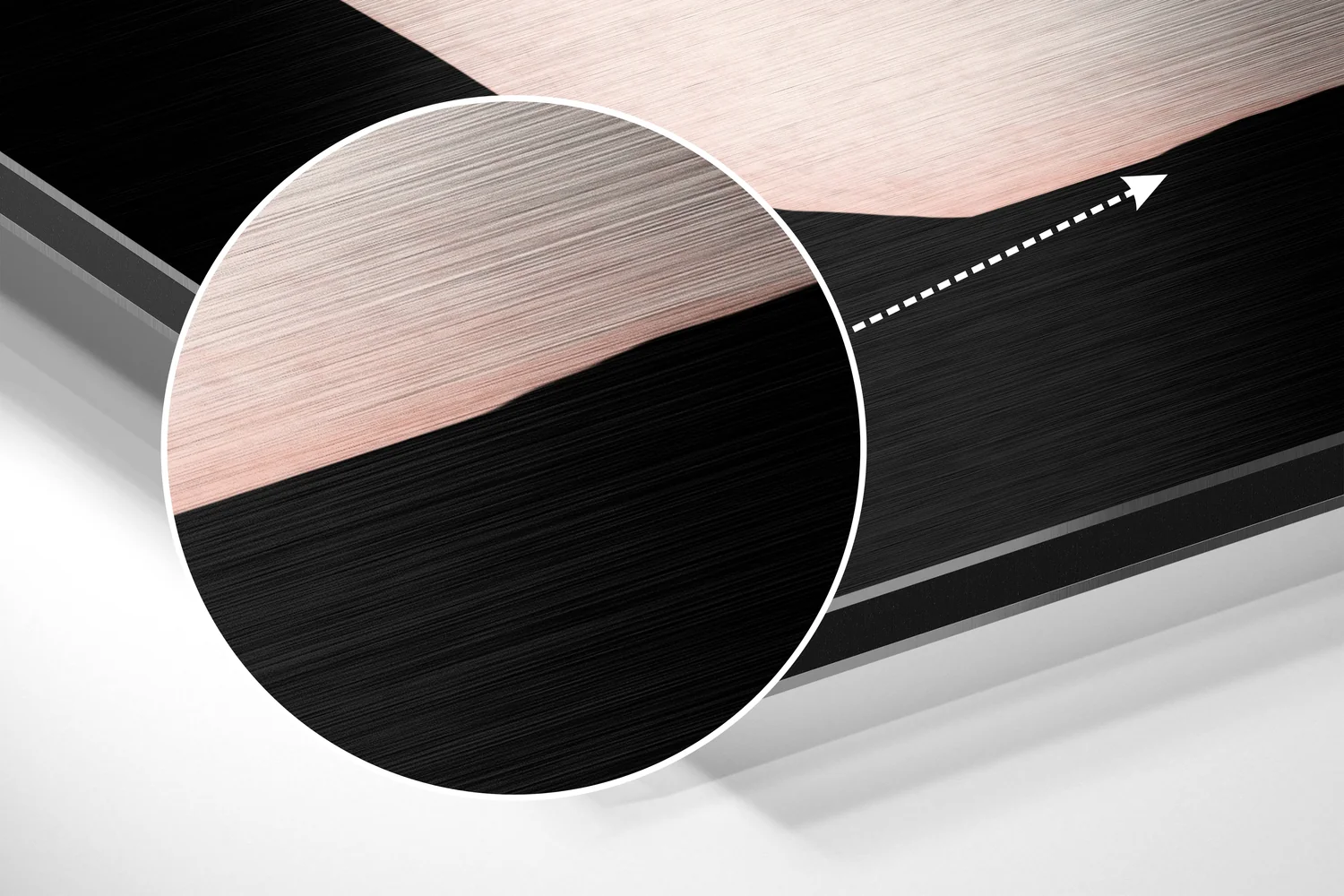 Lines Brushed Aluminium Dibond Wall Art - Image 3