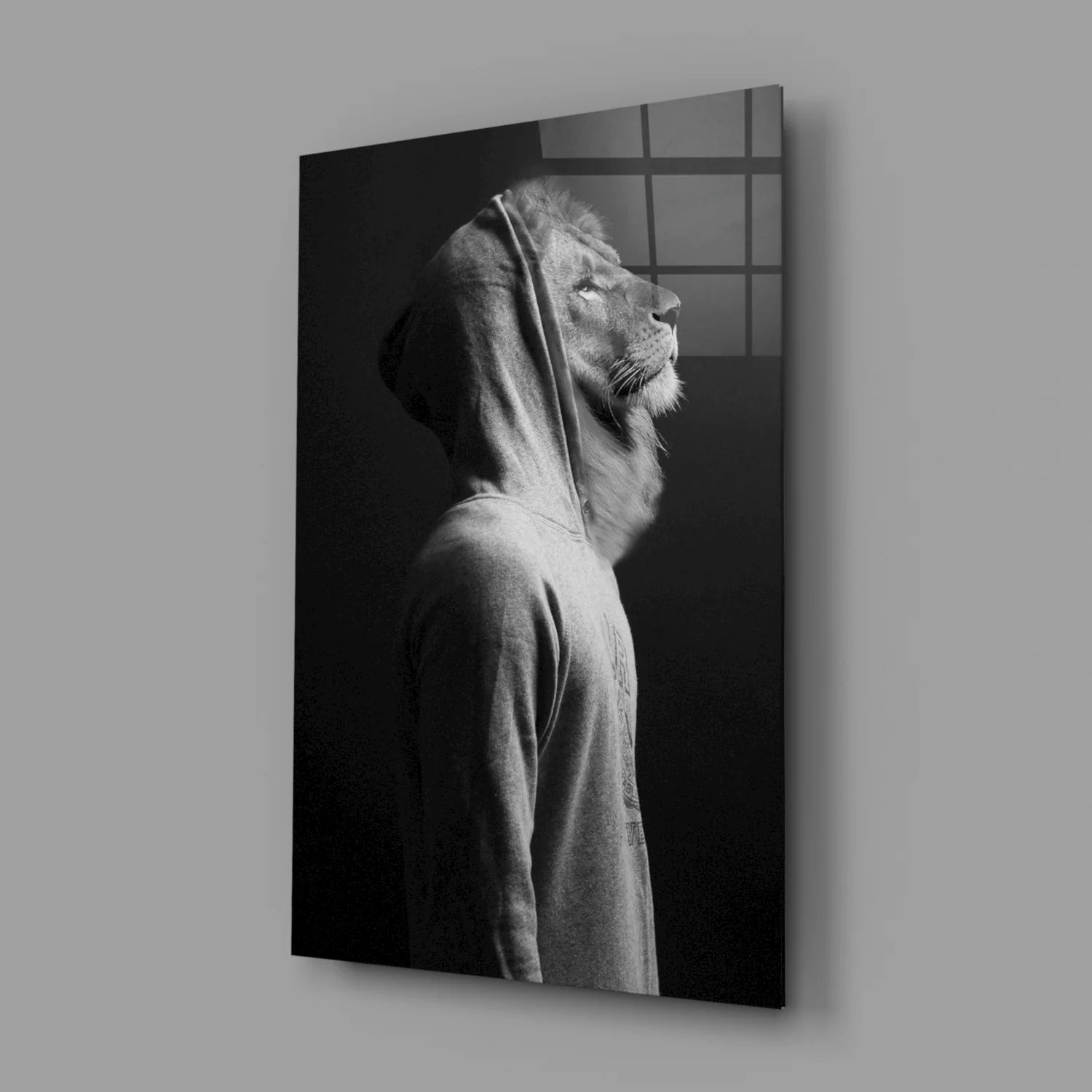 Lion Head Glass Wall Art - Image 2