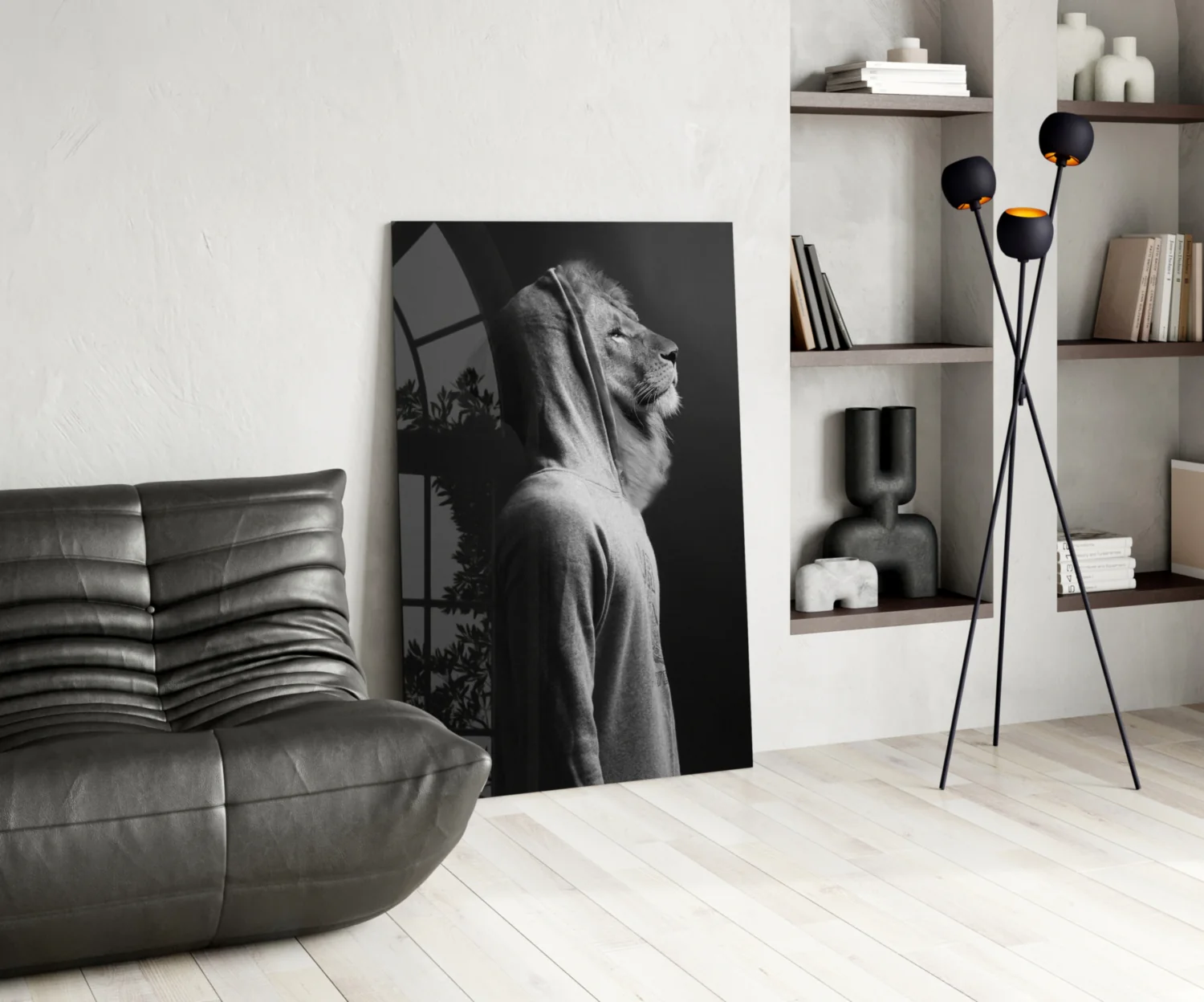 Lion Head Glass Wall Art - Image 5