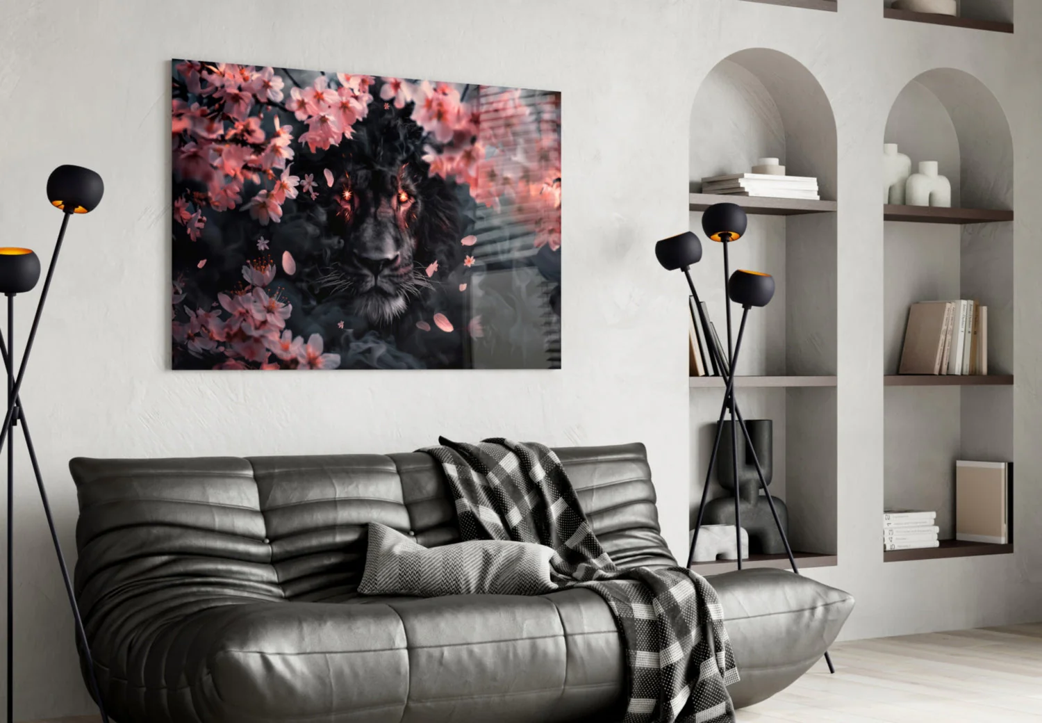 Lion of the Night Glass Wall Art || Designer Collection - Image 4