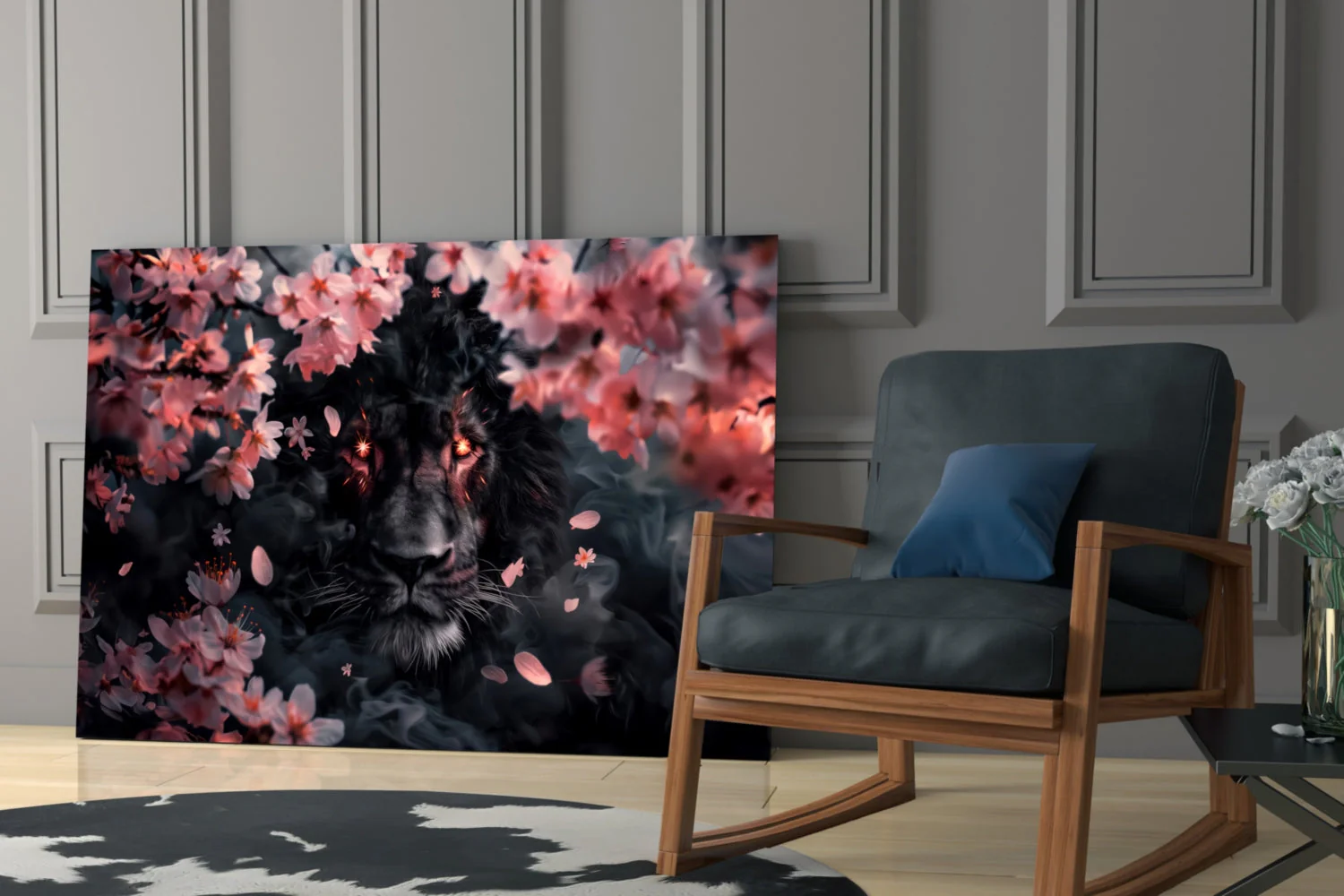 Lion of the Night Glass Wall Art || Designer Collection - Image 6