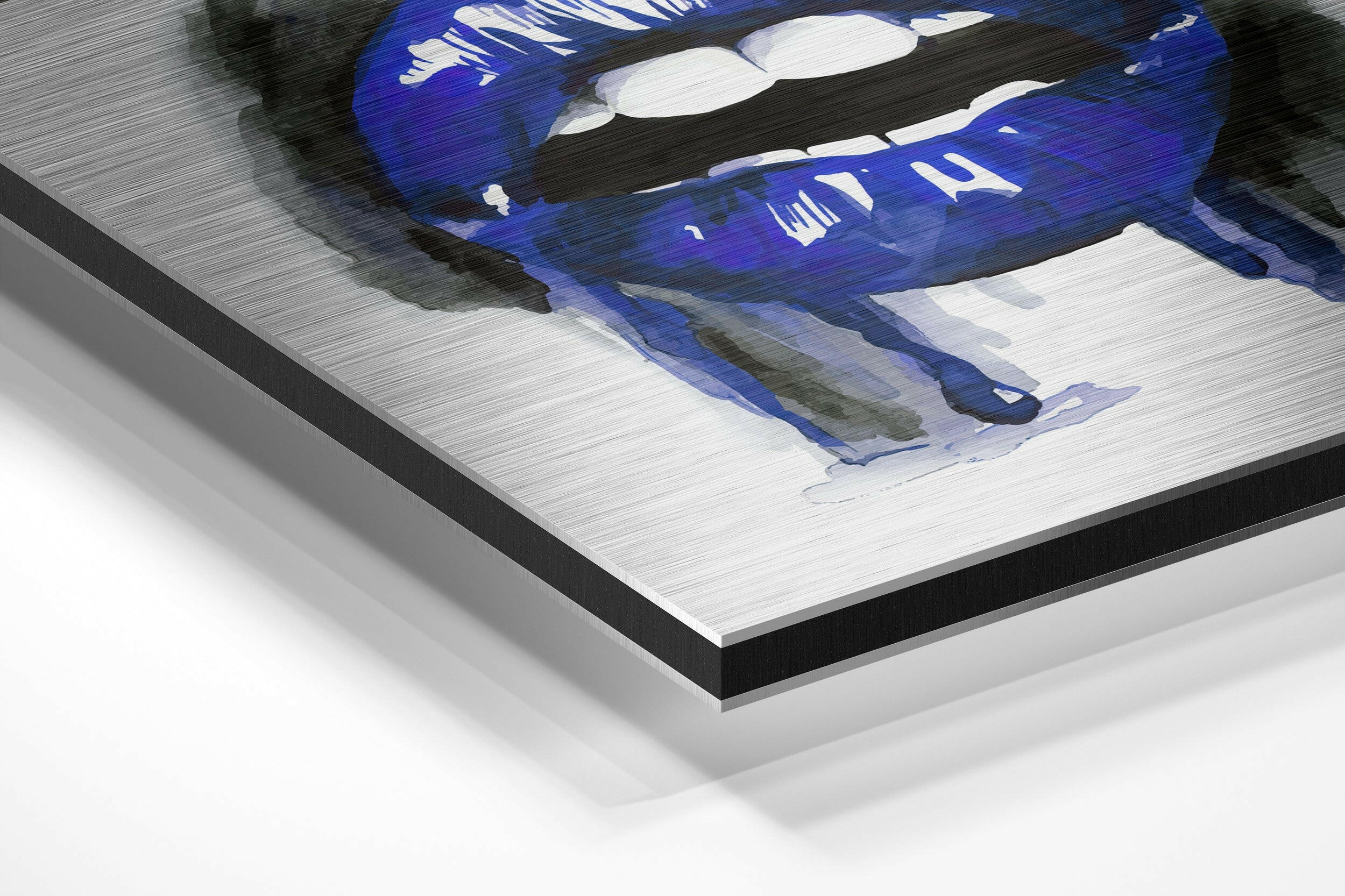 Lips Brushed Aluminium Dibond Wall Art - Image 2