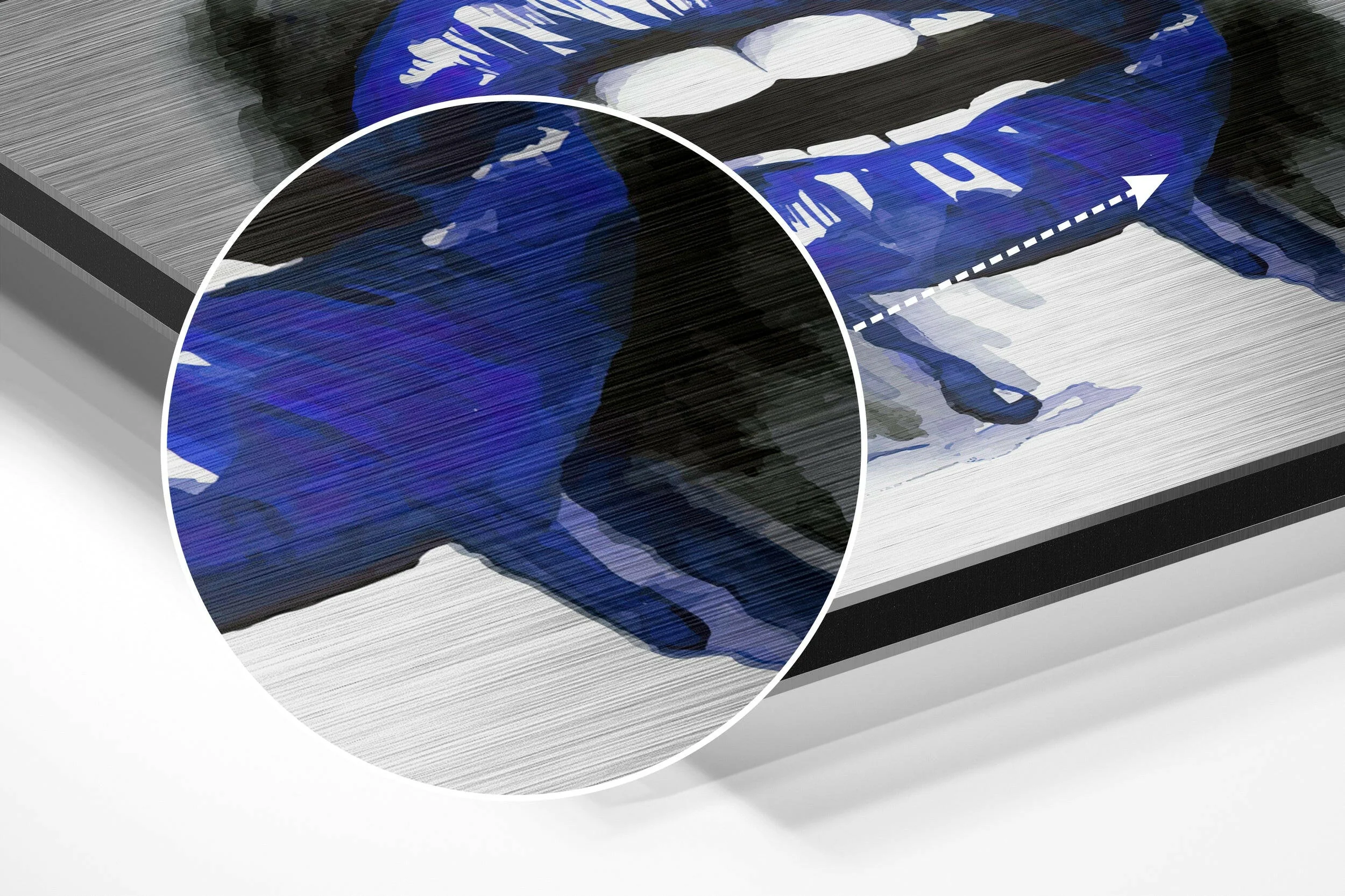 Lips Brushed Aluminium Dibond Wall Art - Image 3