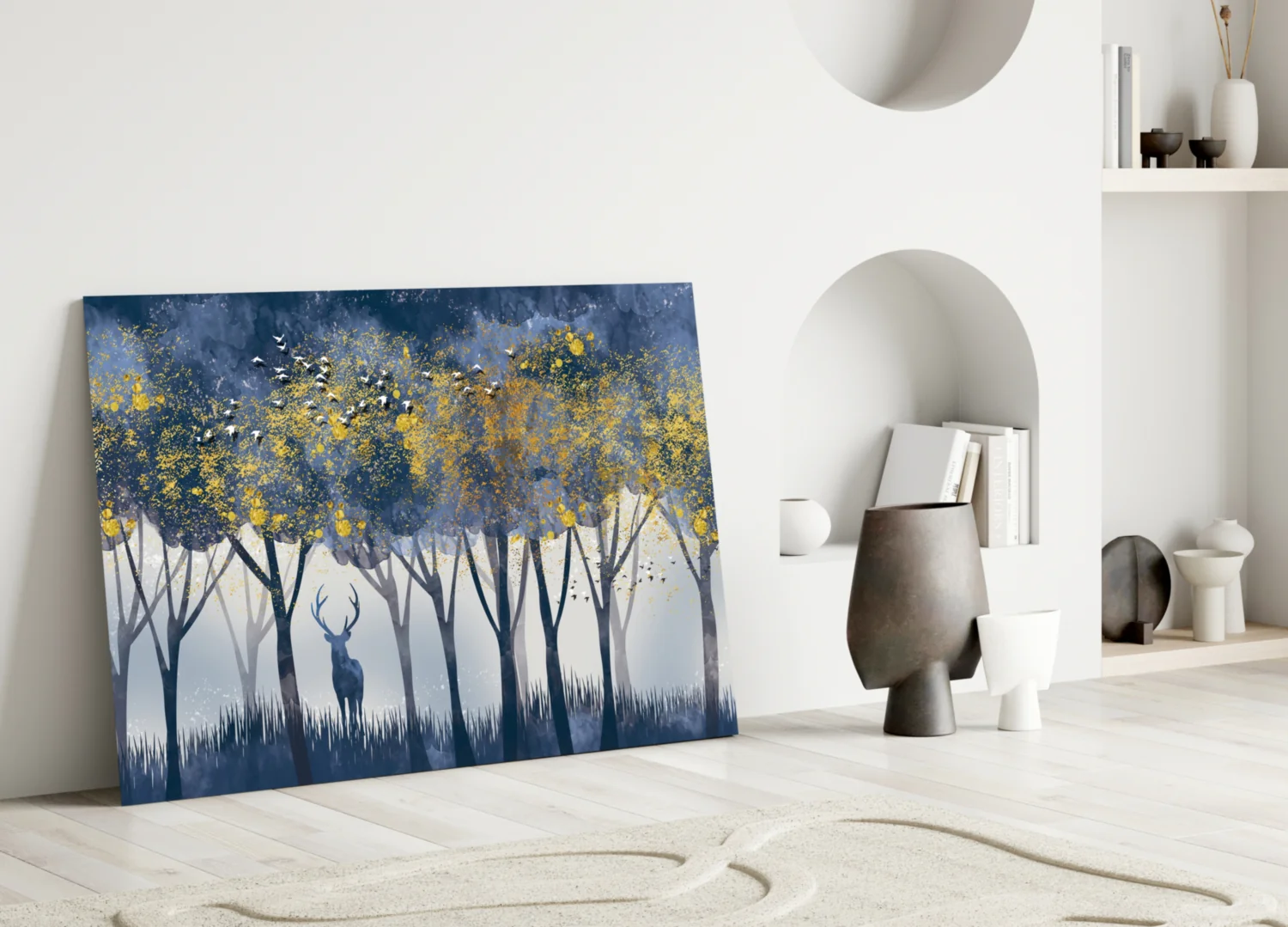 Lonely Deer Glass Wall Art - Image 3