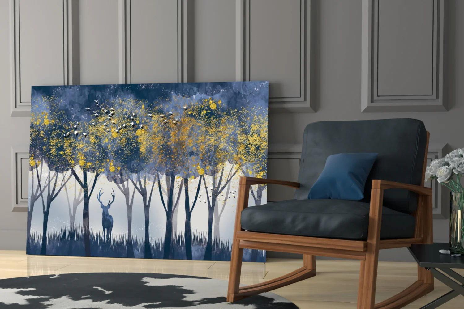 Lonely Deer Glass Wall Art - Image 6