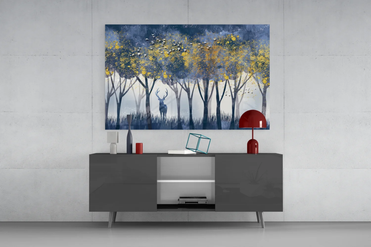 Lonely Deer Glass Wall Art - Image 8