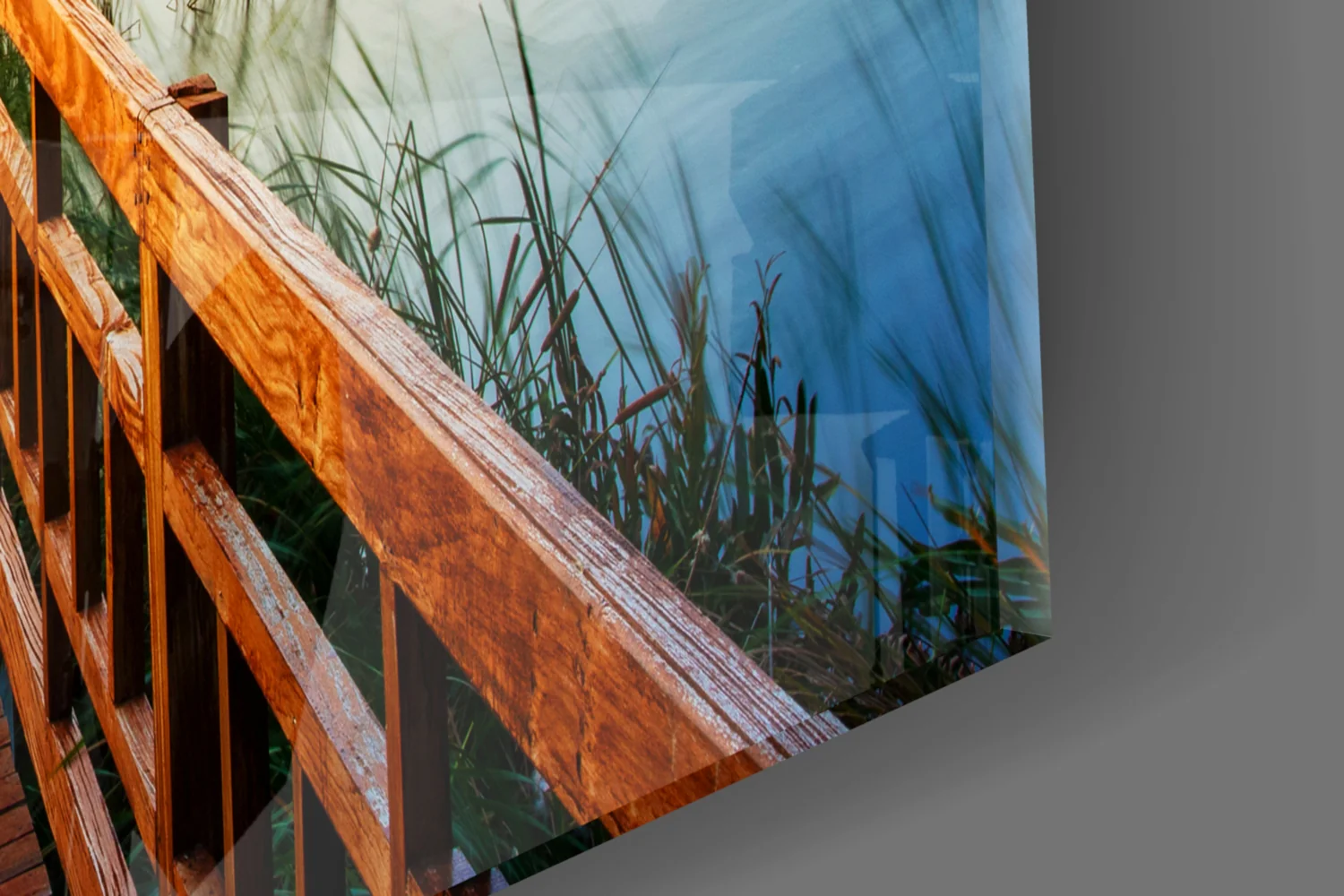 Long Dock on the Lake Glass Wall Art - Image 7