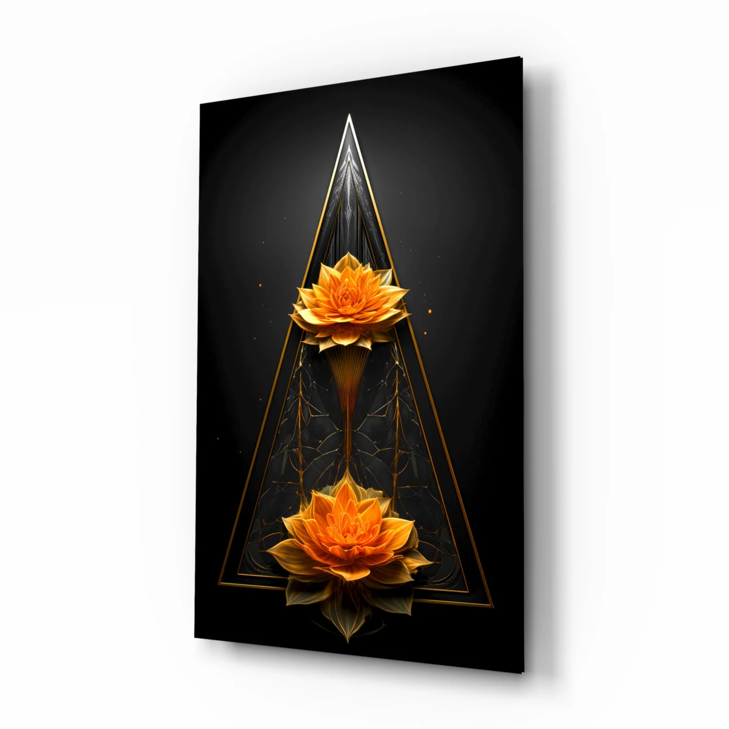 Lotus Glass Wall Art|| Designer's Collection - Image 2