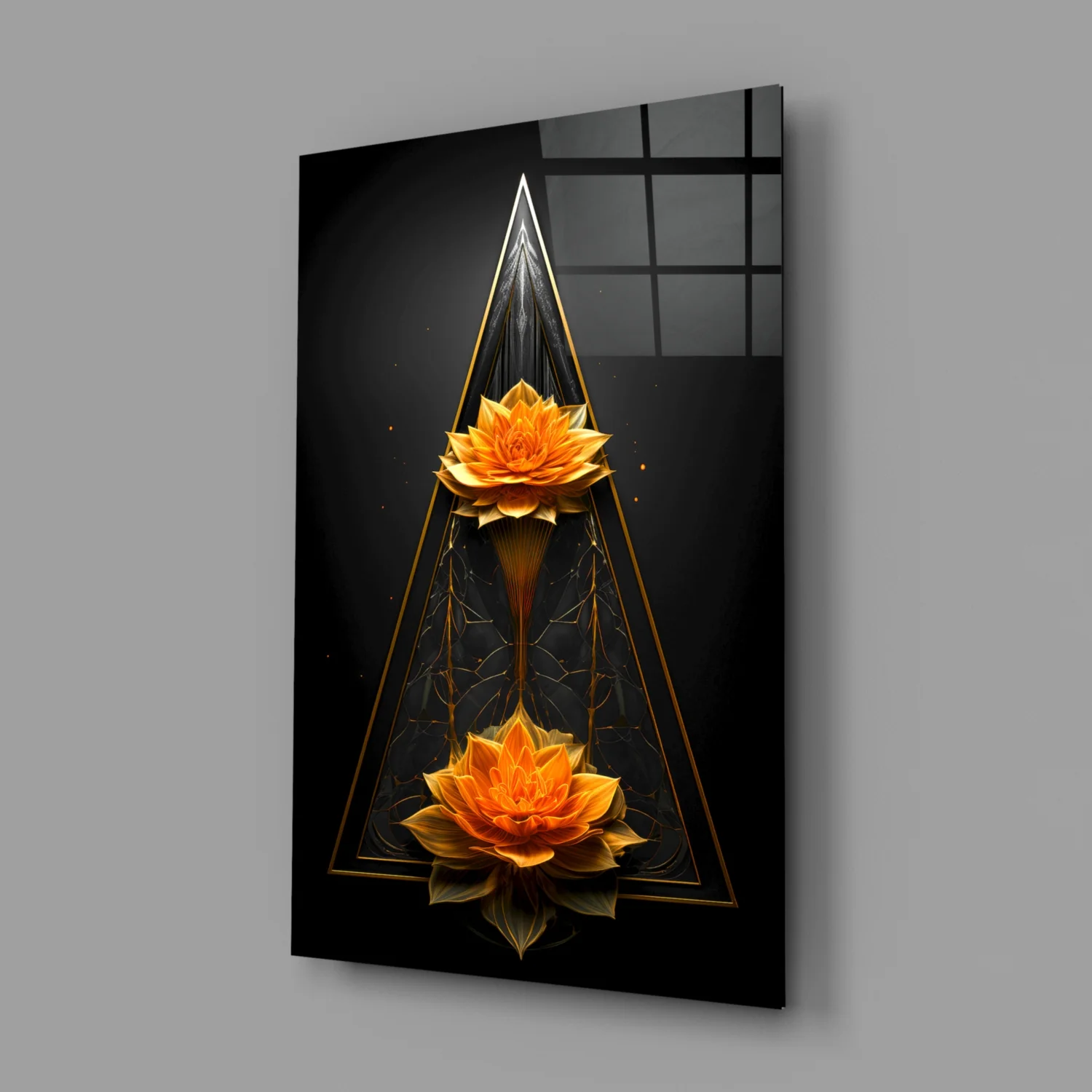 Lotus Glass Wall Art|| Designer's Collection - Image 3