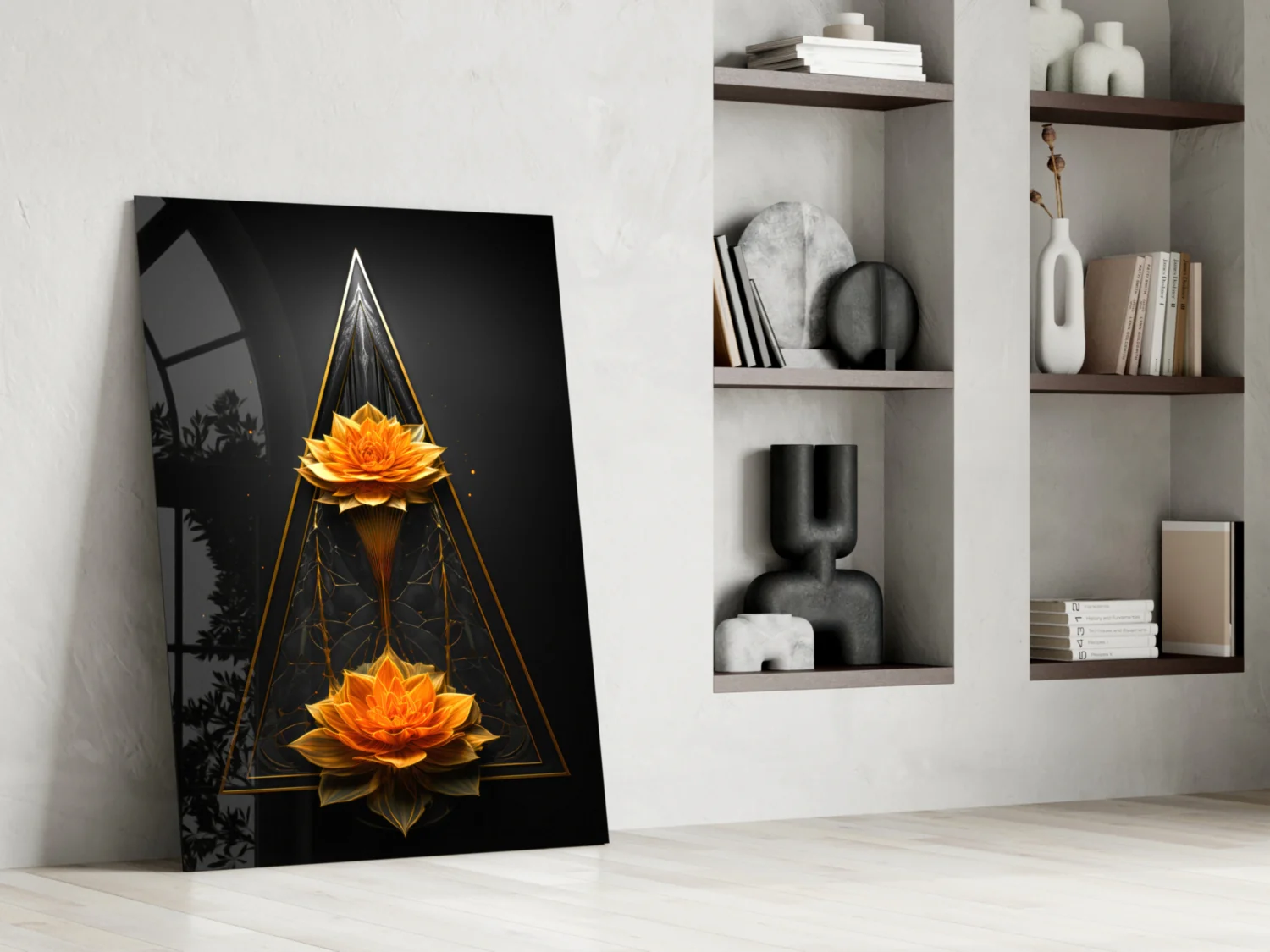 Lotus Glass Wall Art|| Designer's Collection - Image 7