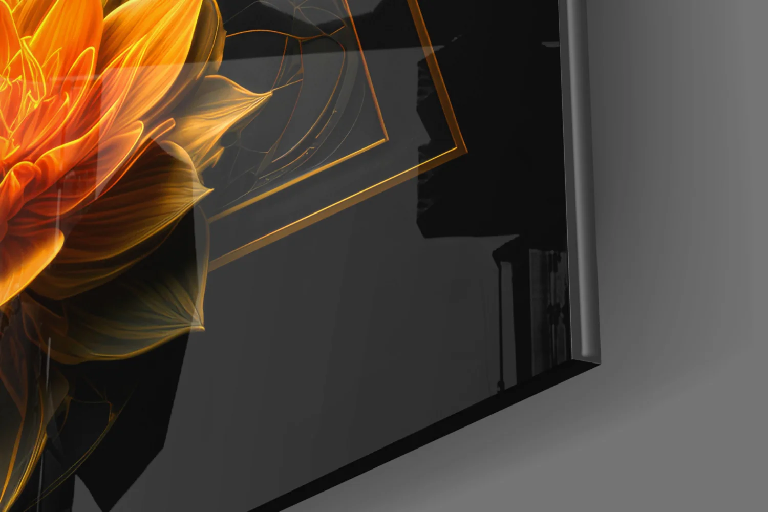 Lotus Glass Wall Art|| Designer's Collection - Image 8