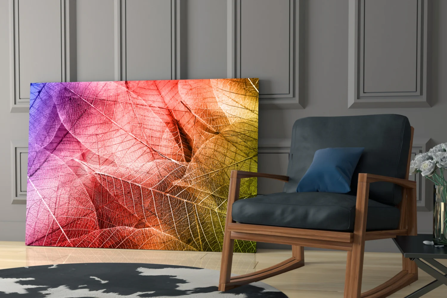 Macro Leaves Glass Wall Art - Image 6
