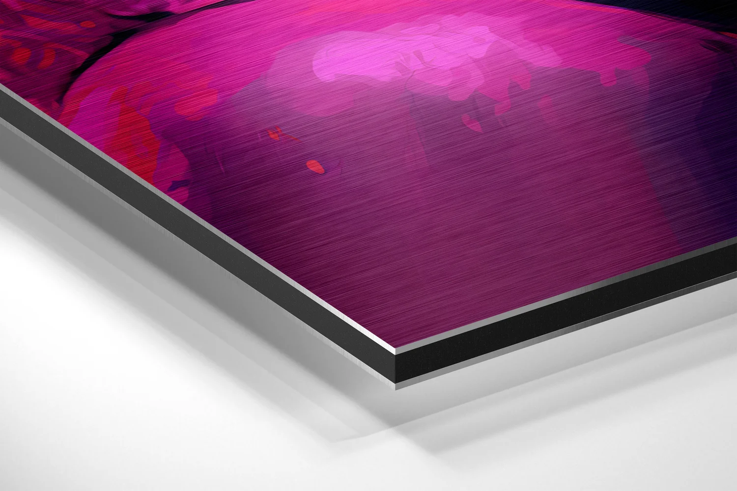 Magenta Painted Blonde Icon Brushed Aluminum Dibond Wall Art - Image 2