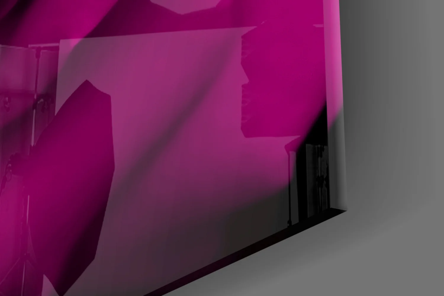 Magenta Velvet Rose Glass Wall Art - Image 7