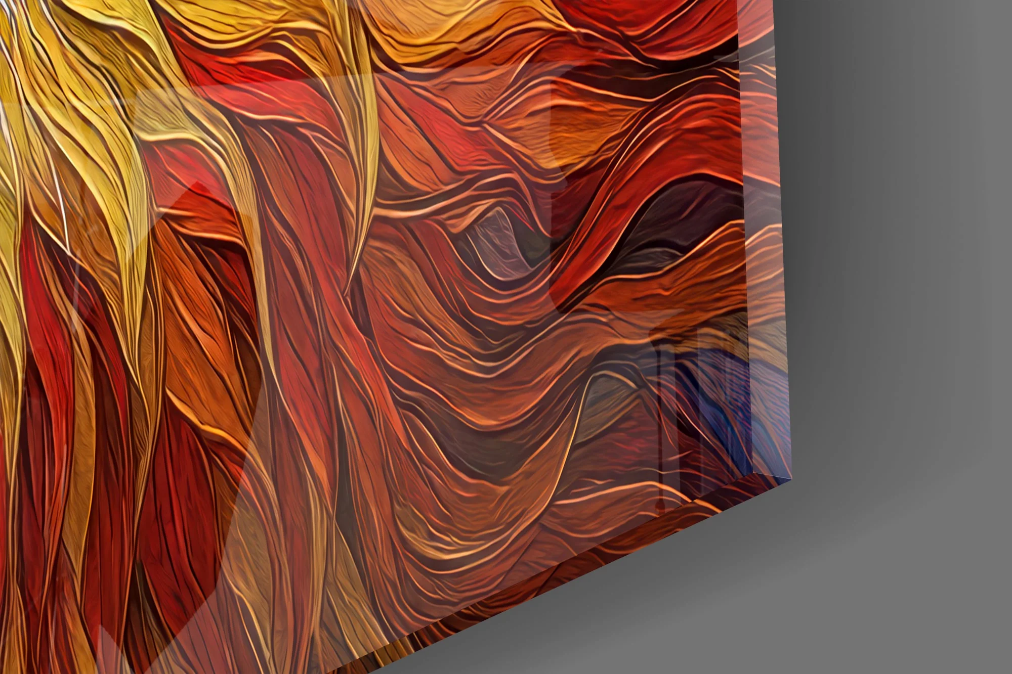 Majestic Lion Art Glass Wall Art - Image 3