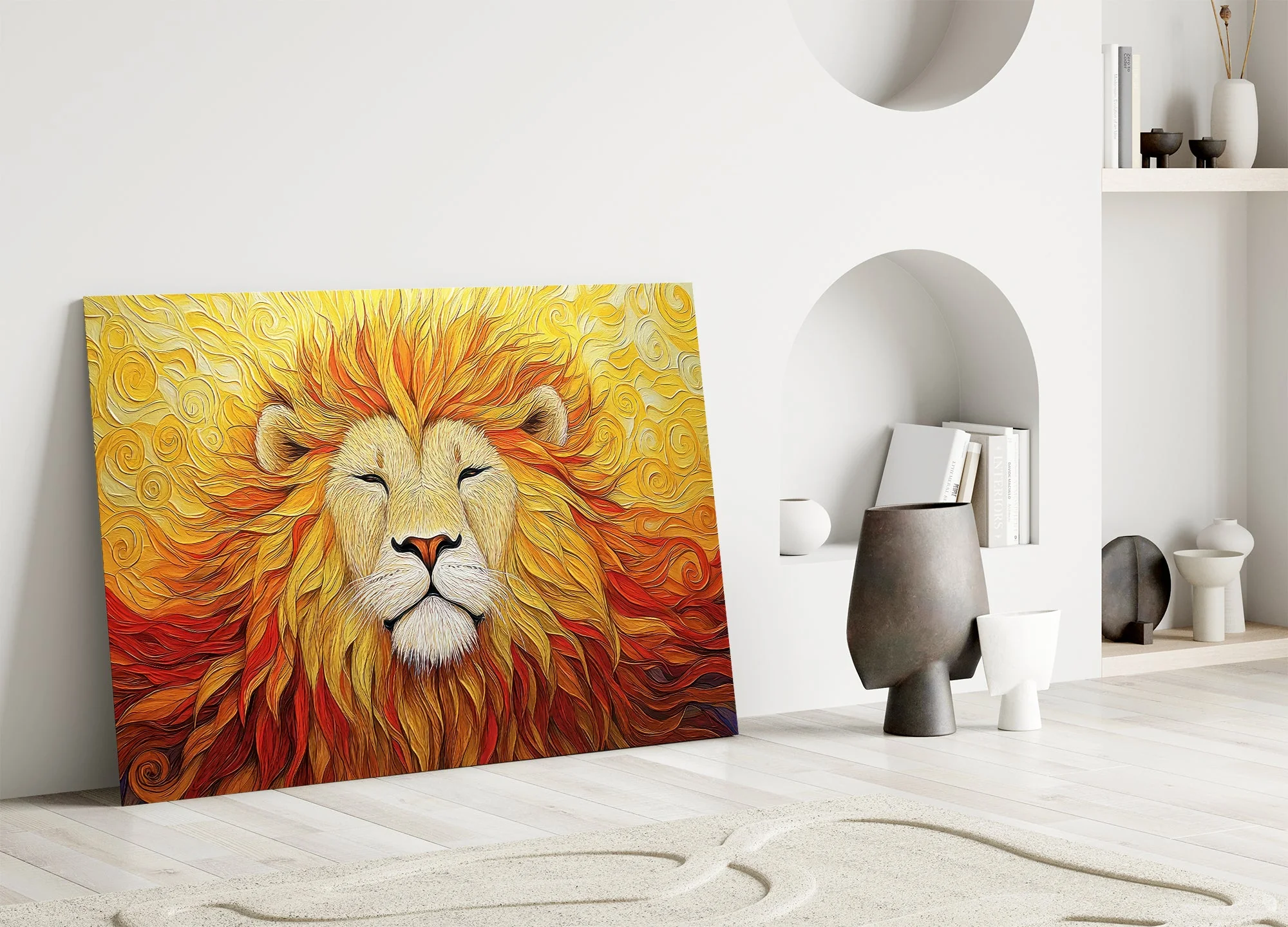 Majestic Lion Art Glass Wall Art - Image 5