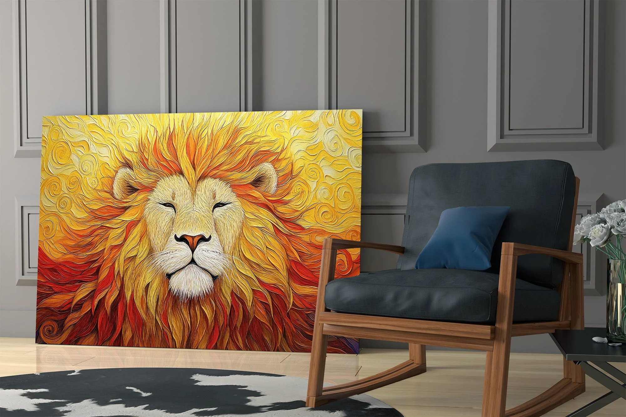 Majestic Lion Art Glass Wall Art - Image 7