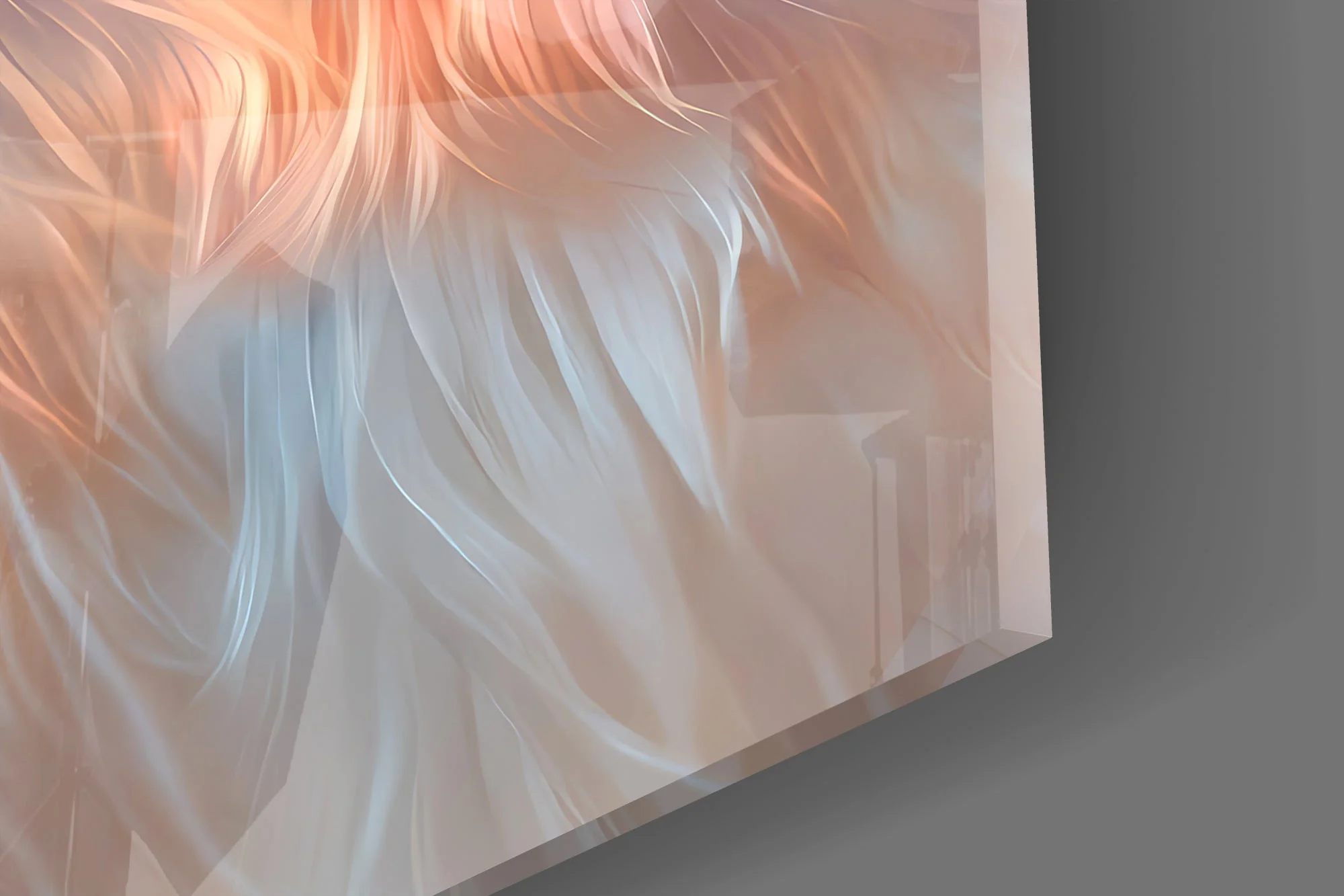 Majestic Neon Lion Glass Wall Art - Image 3
