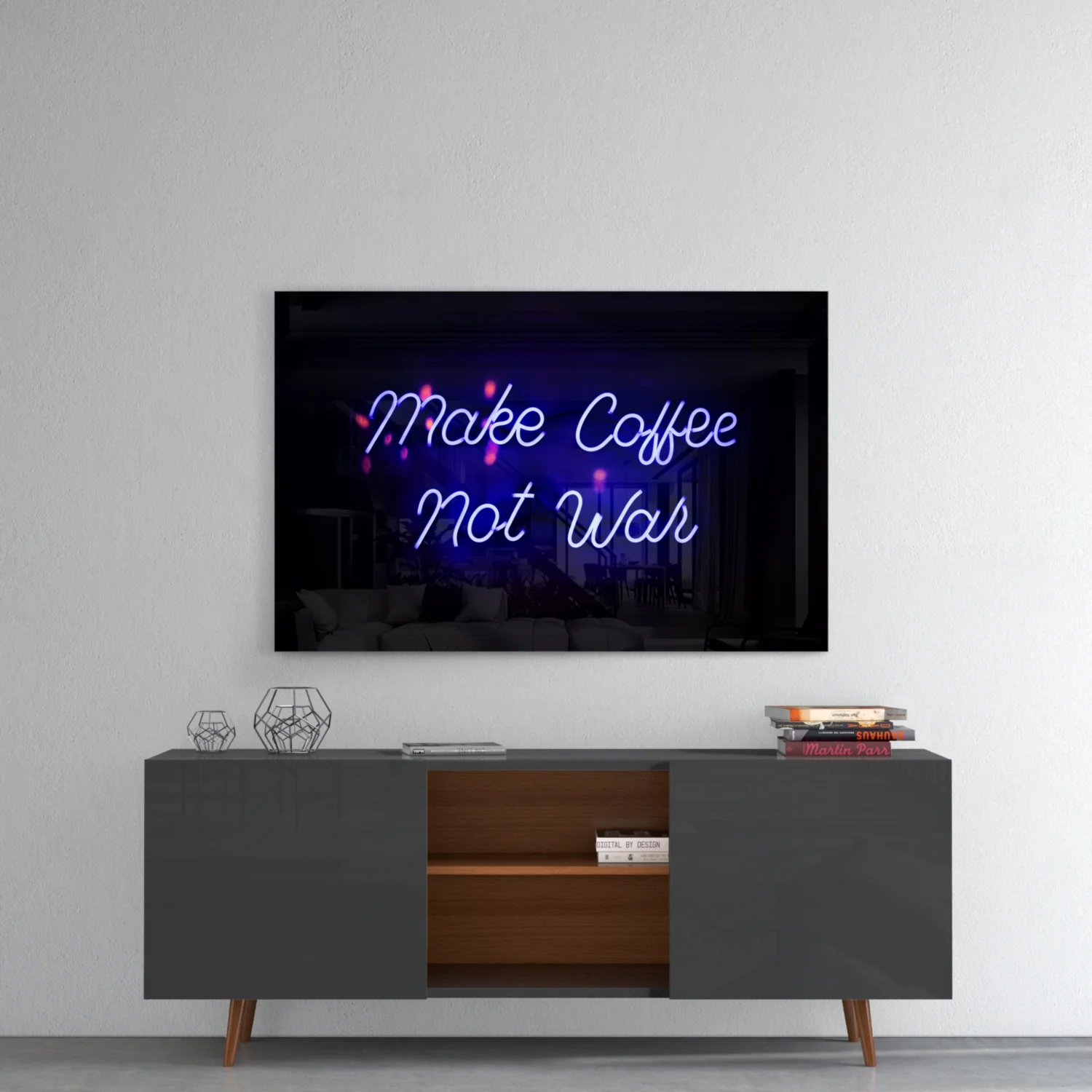 “Make Coffee not War” Glass Wall Art - Image 8