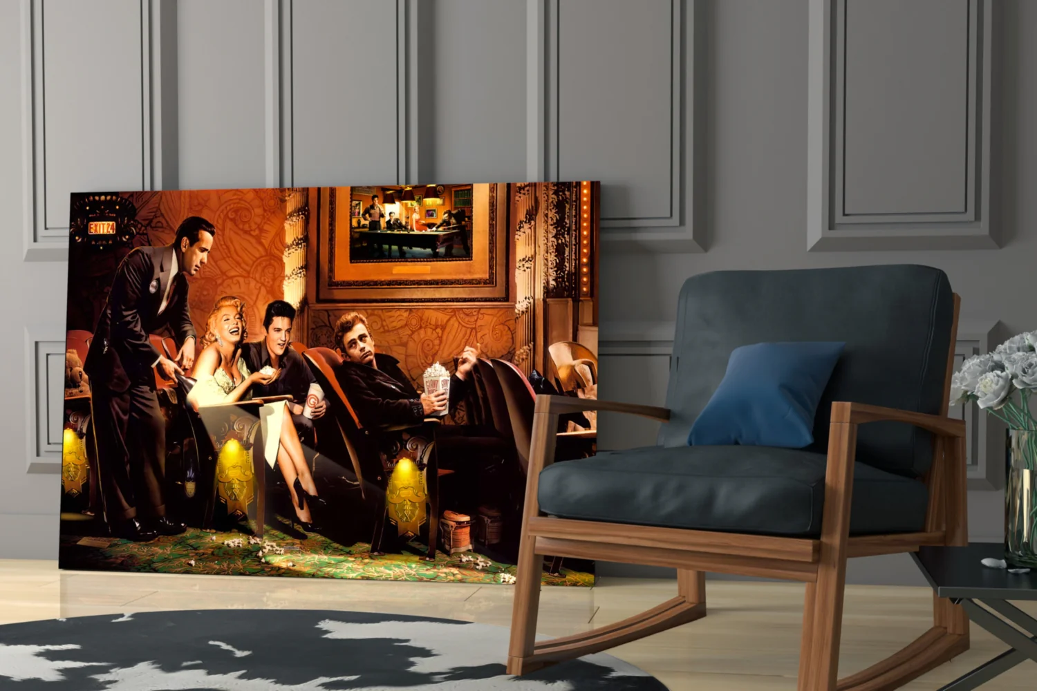 Retro Icons at the Cinema Glass Wall Art - Image 6