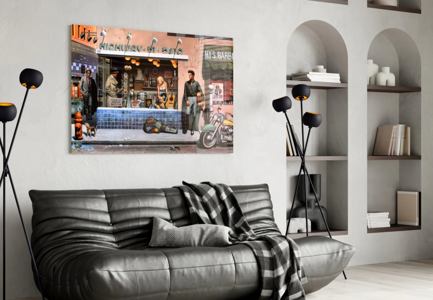 Retro Icons at the Corner Store Glass Wall Art - Image 4